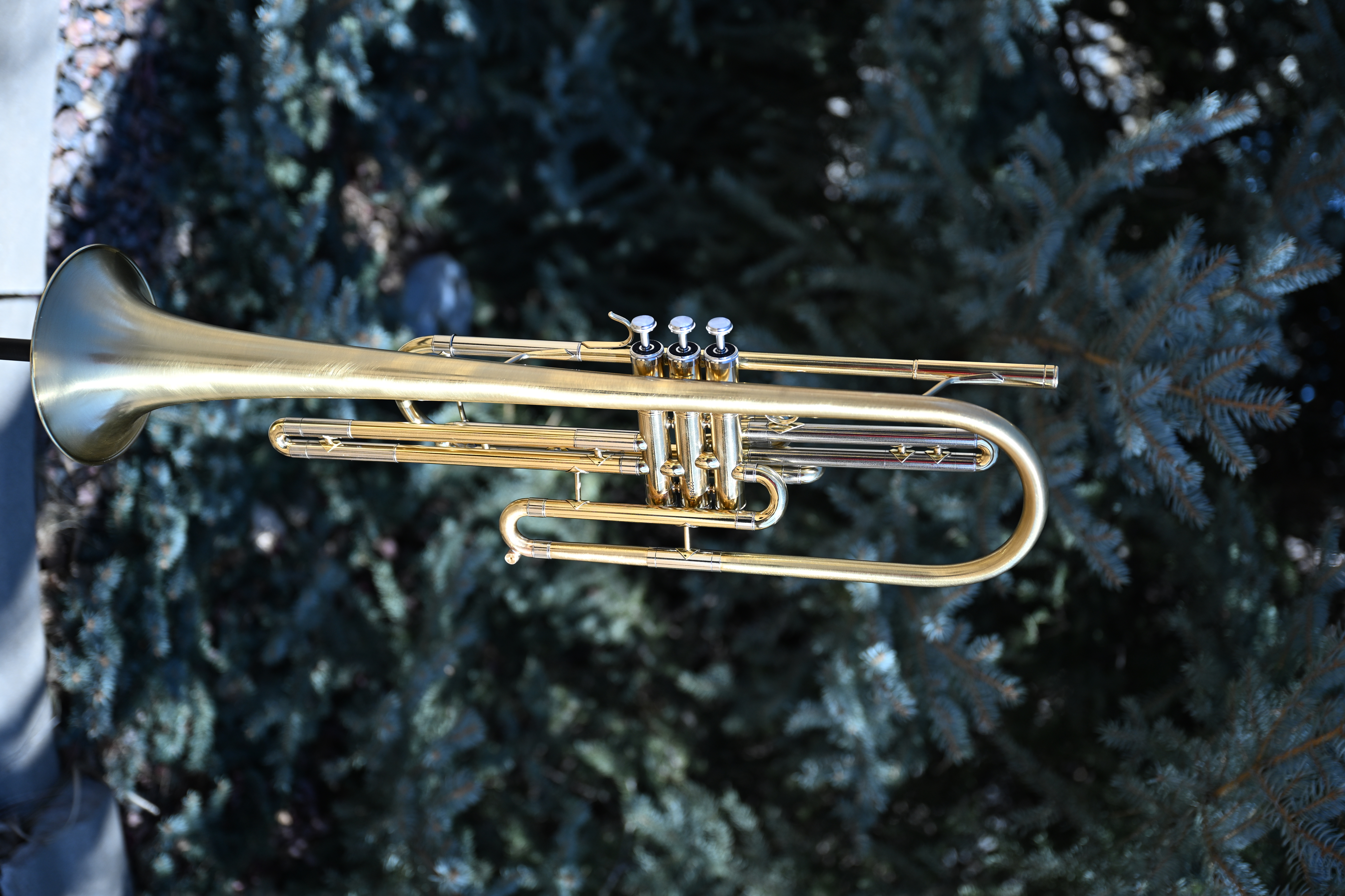 Bass Trumpet in scratched-and-buffed lacquer!