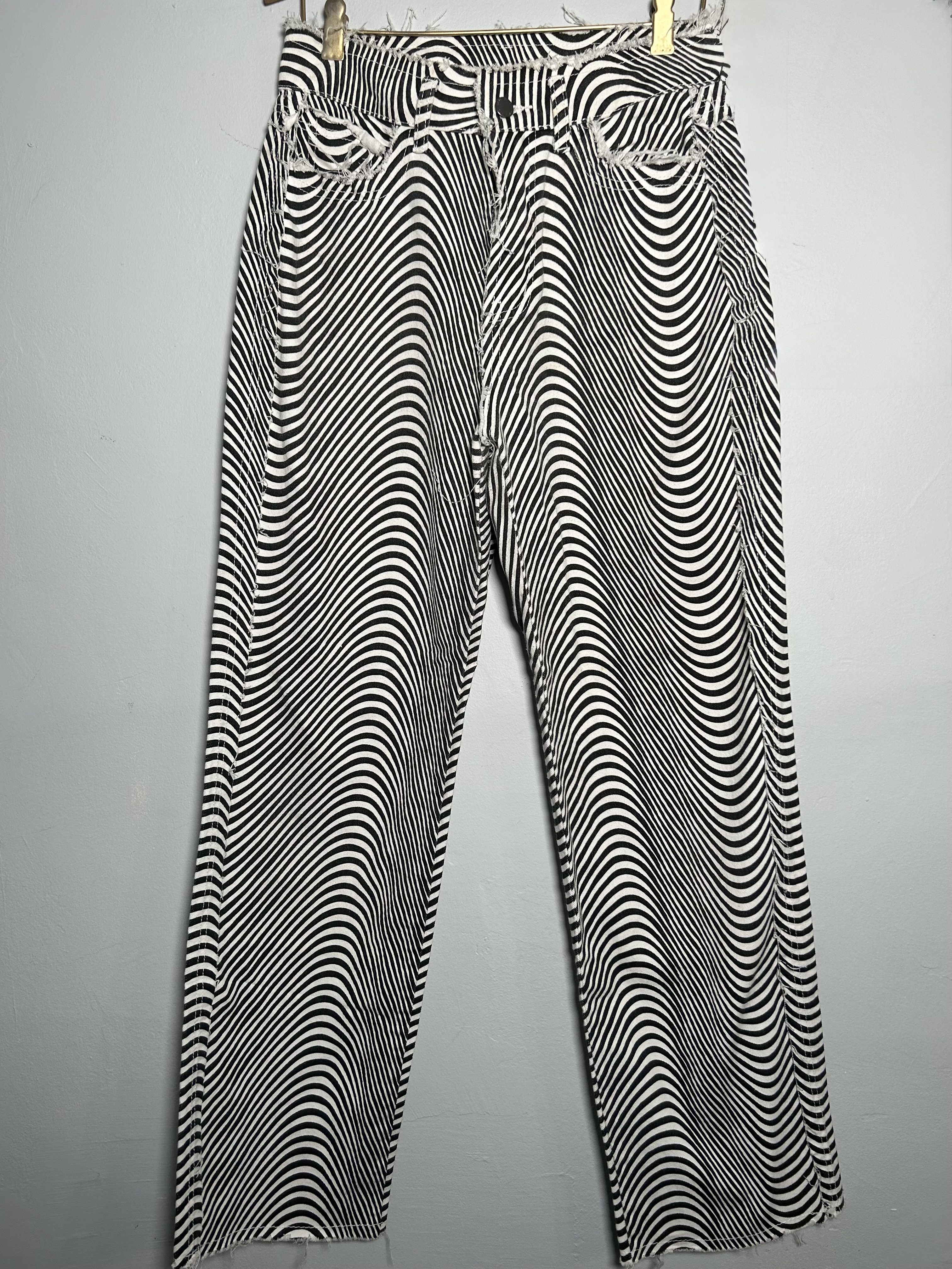 Black and White Patterned Jeans