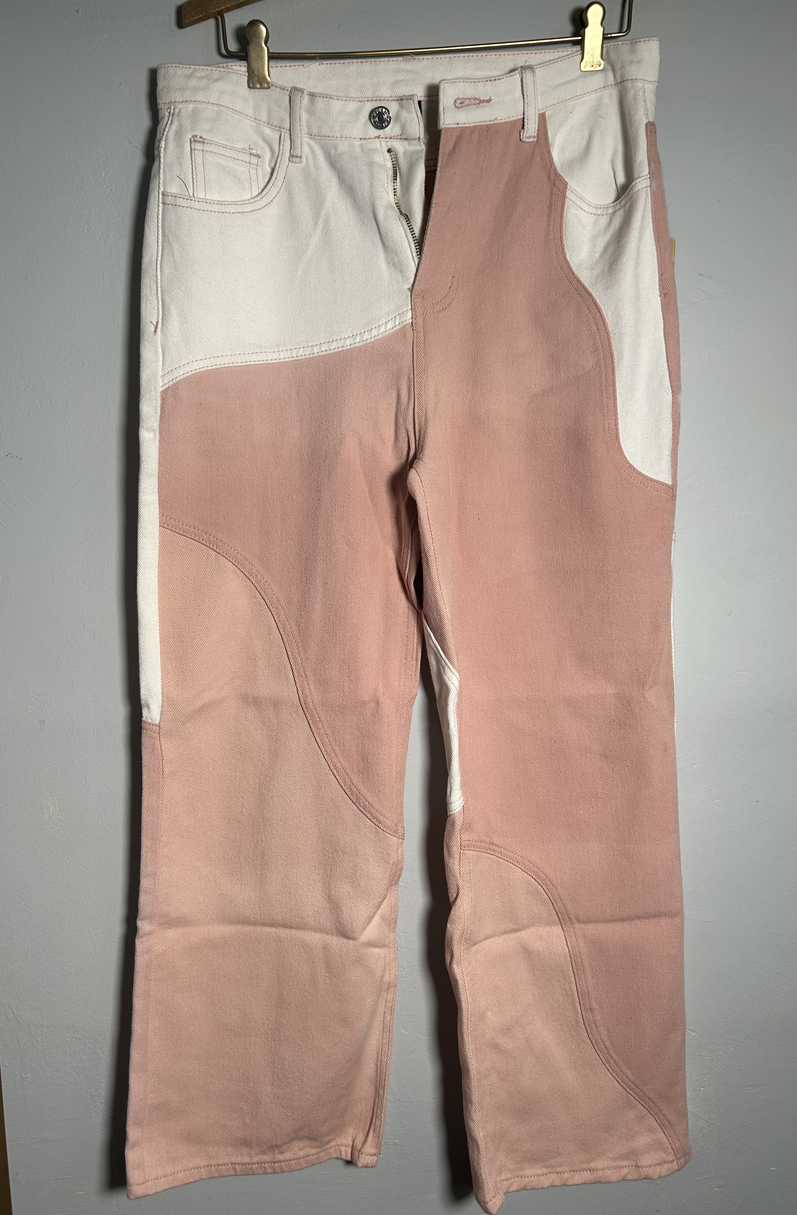 Two-Tone Patchwork Pants