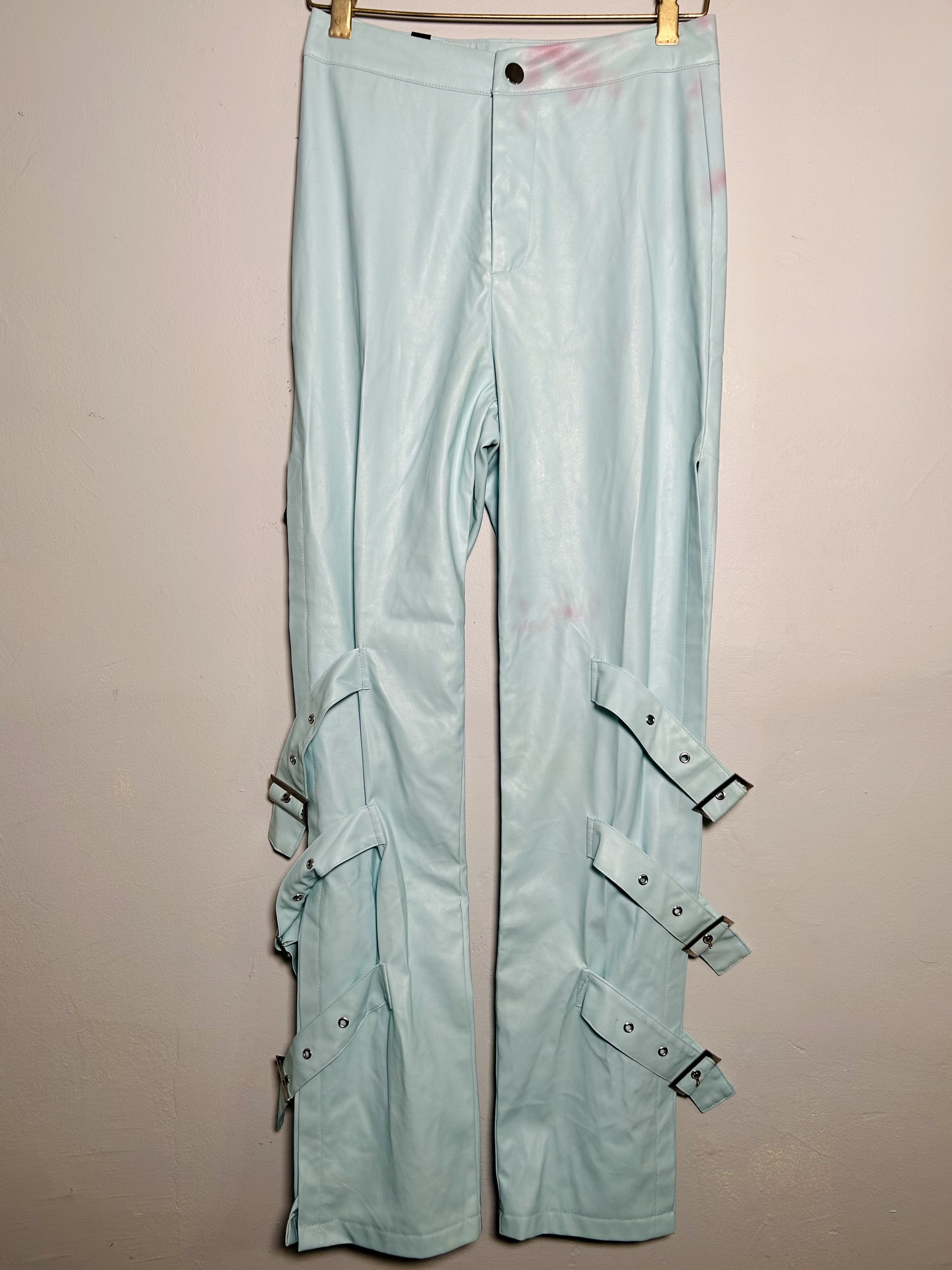 Sky Blue Pants with Side Straps