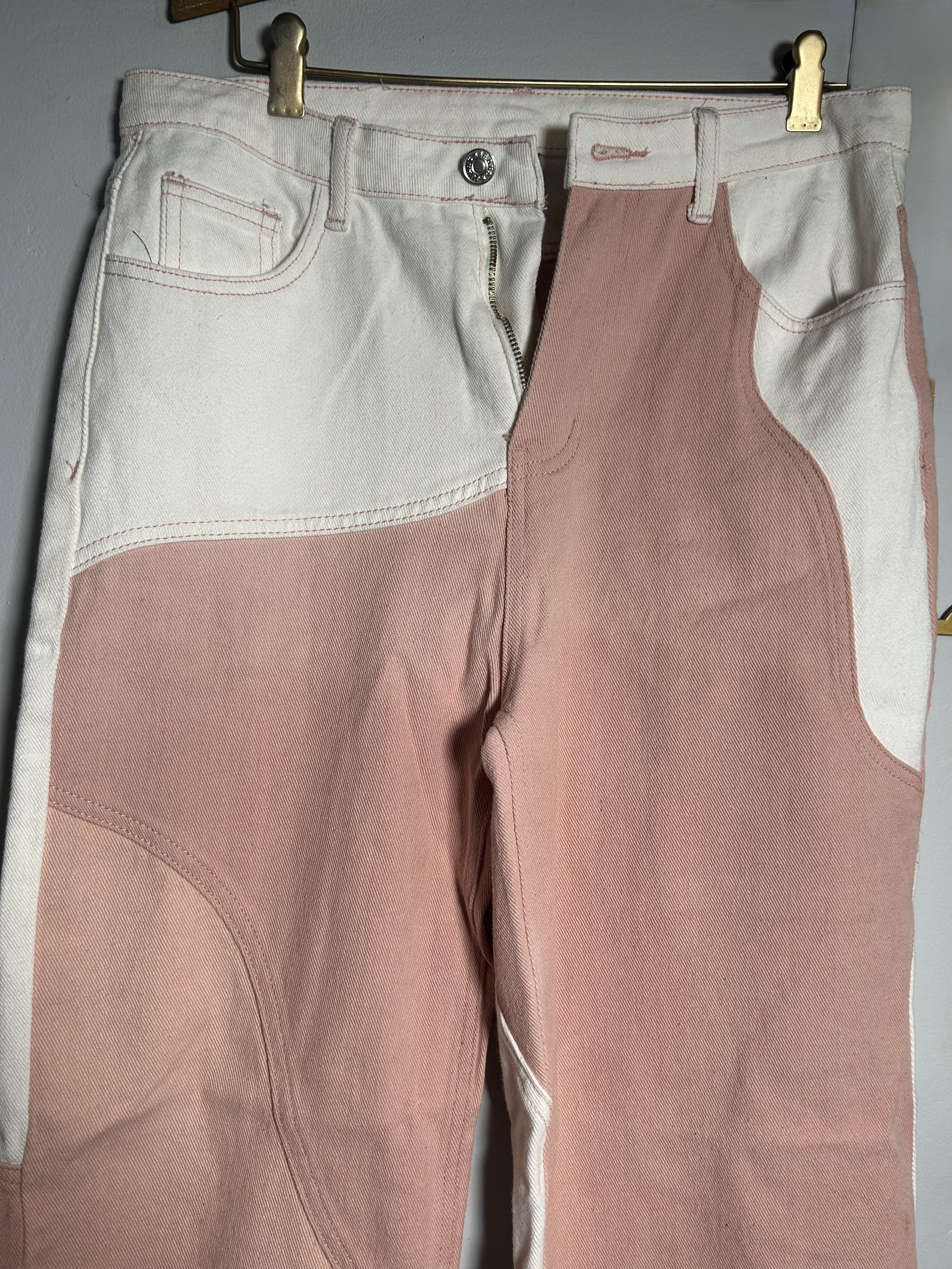 Two-Tone Patchwork Pants