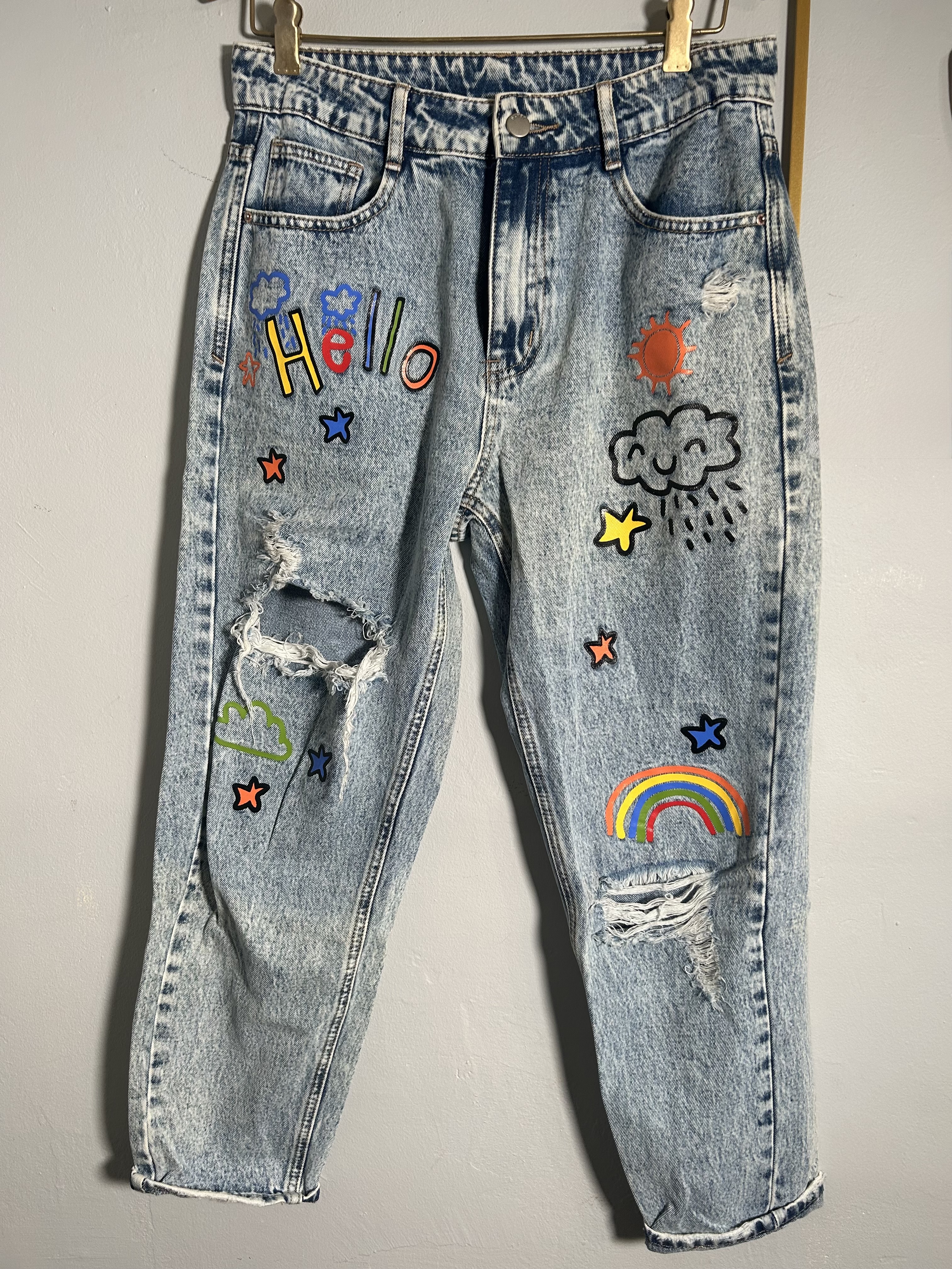 Distressed Denim Jeans