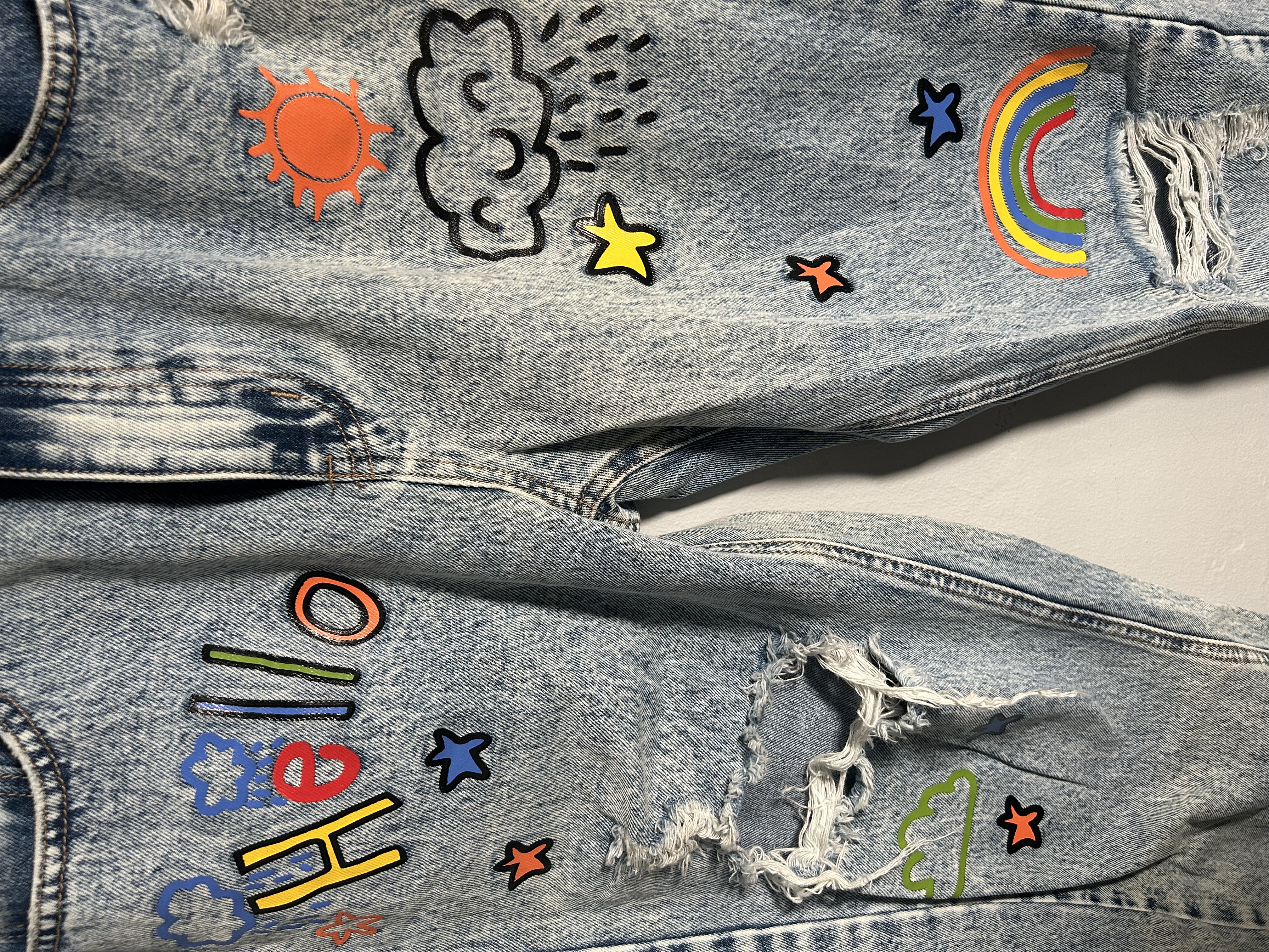 Distressed Denim Jeans