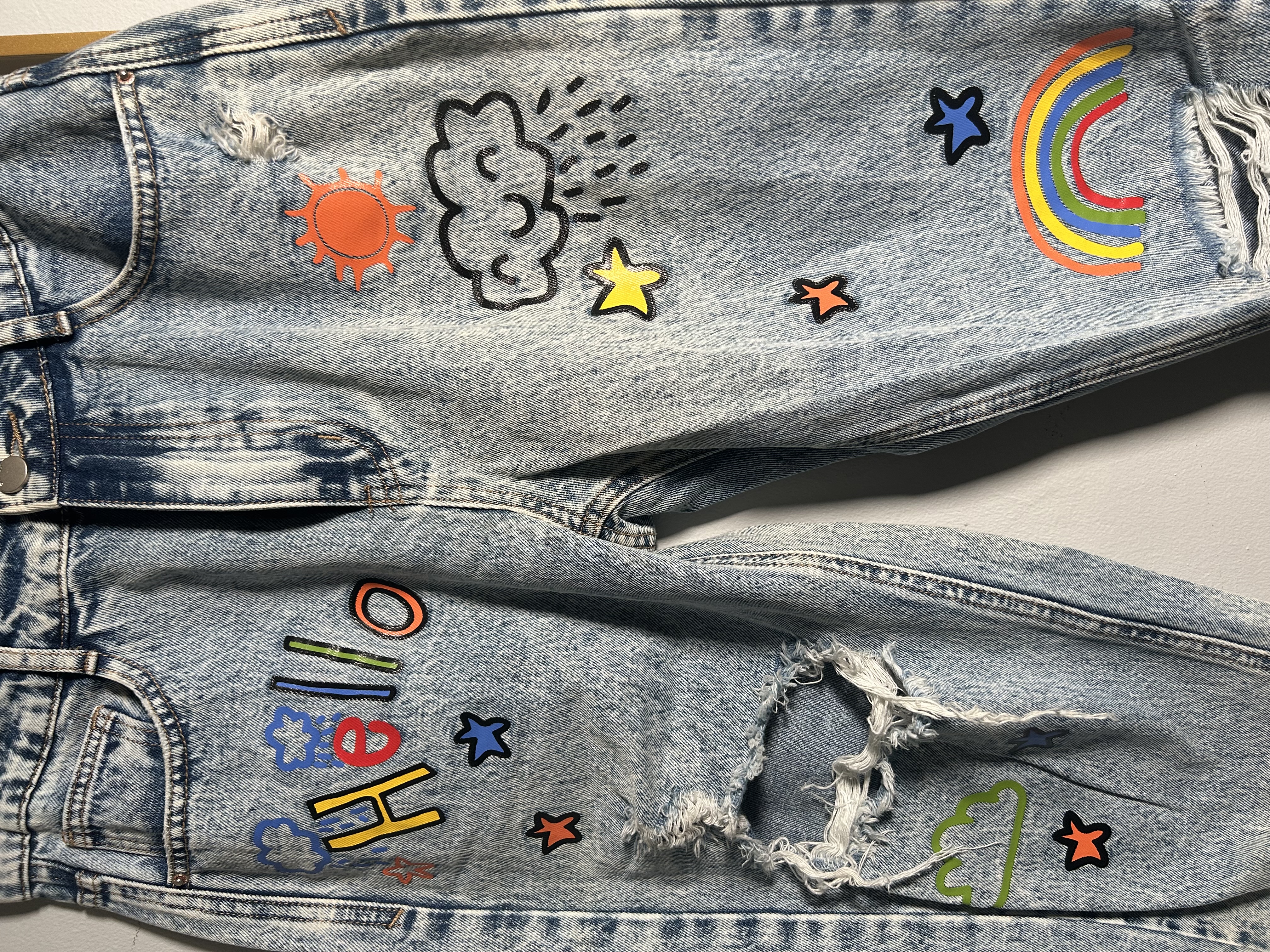 Distressed Denim Jeans