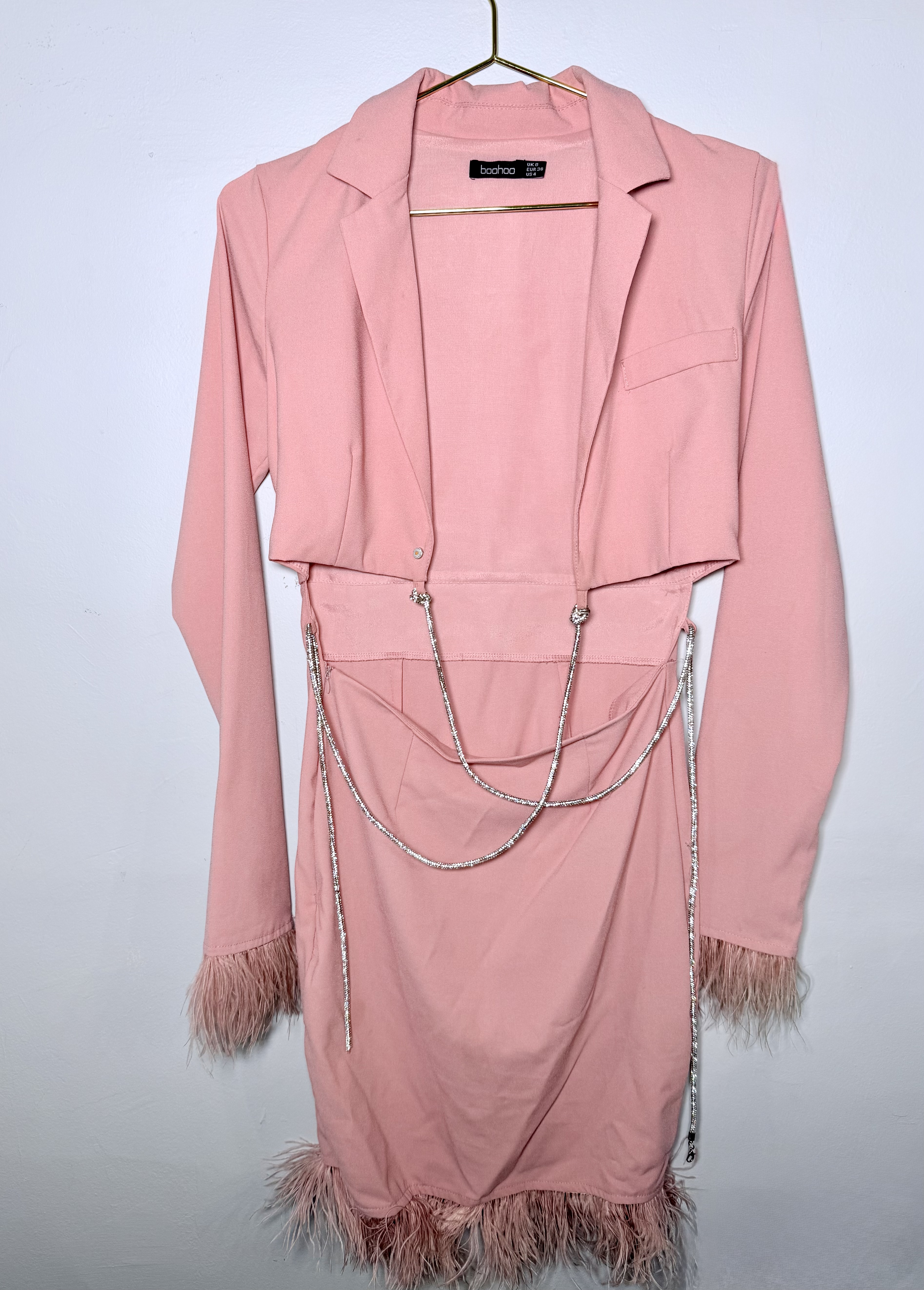 Pink Long-Sleeve Dress