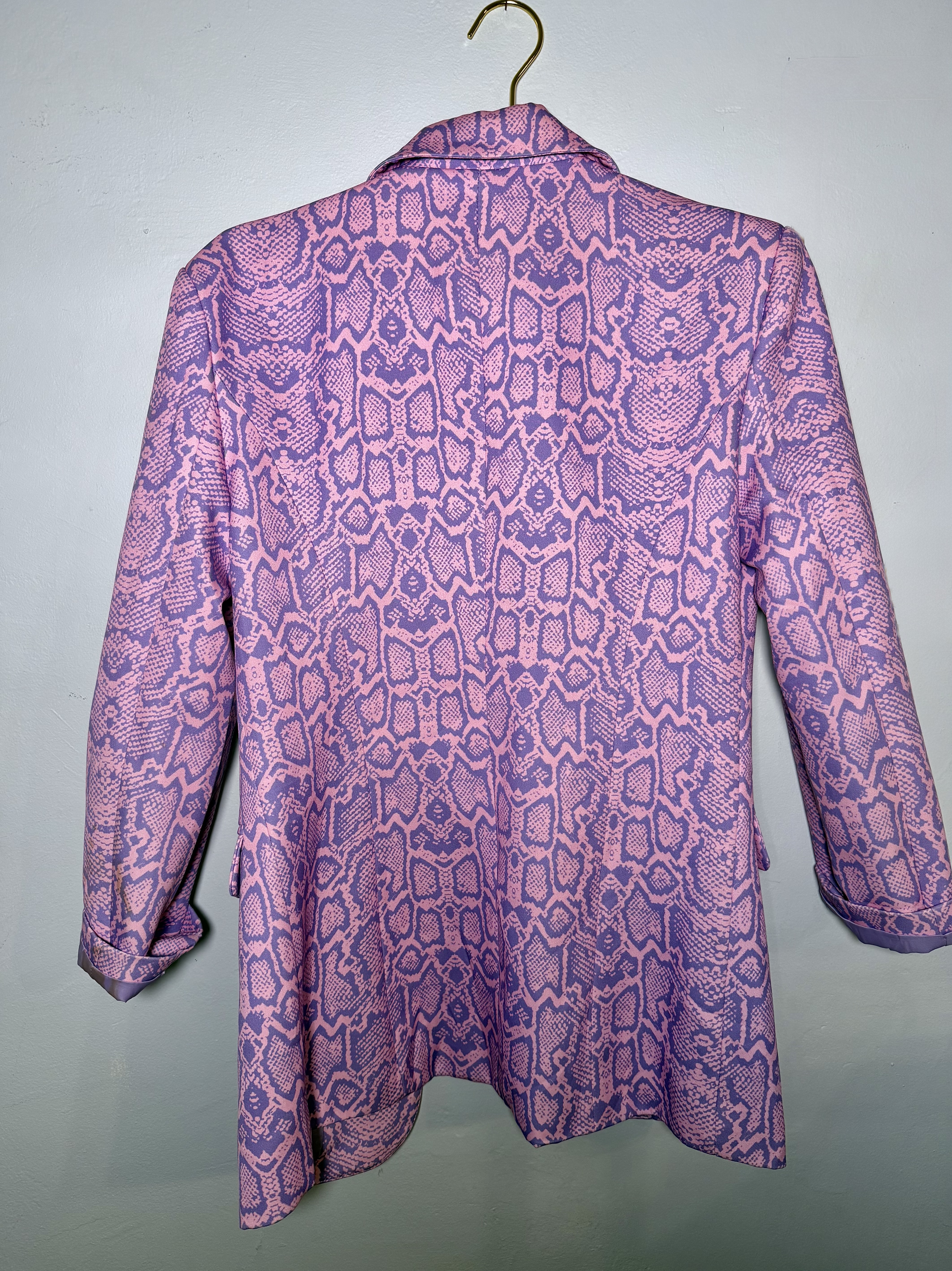 Purple Snake Print Blazer