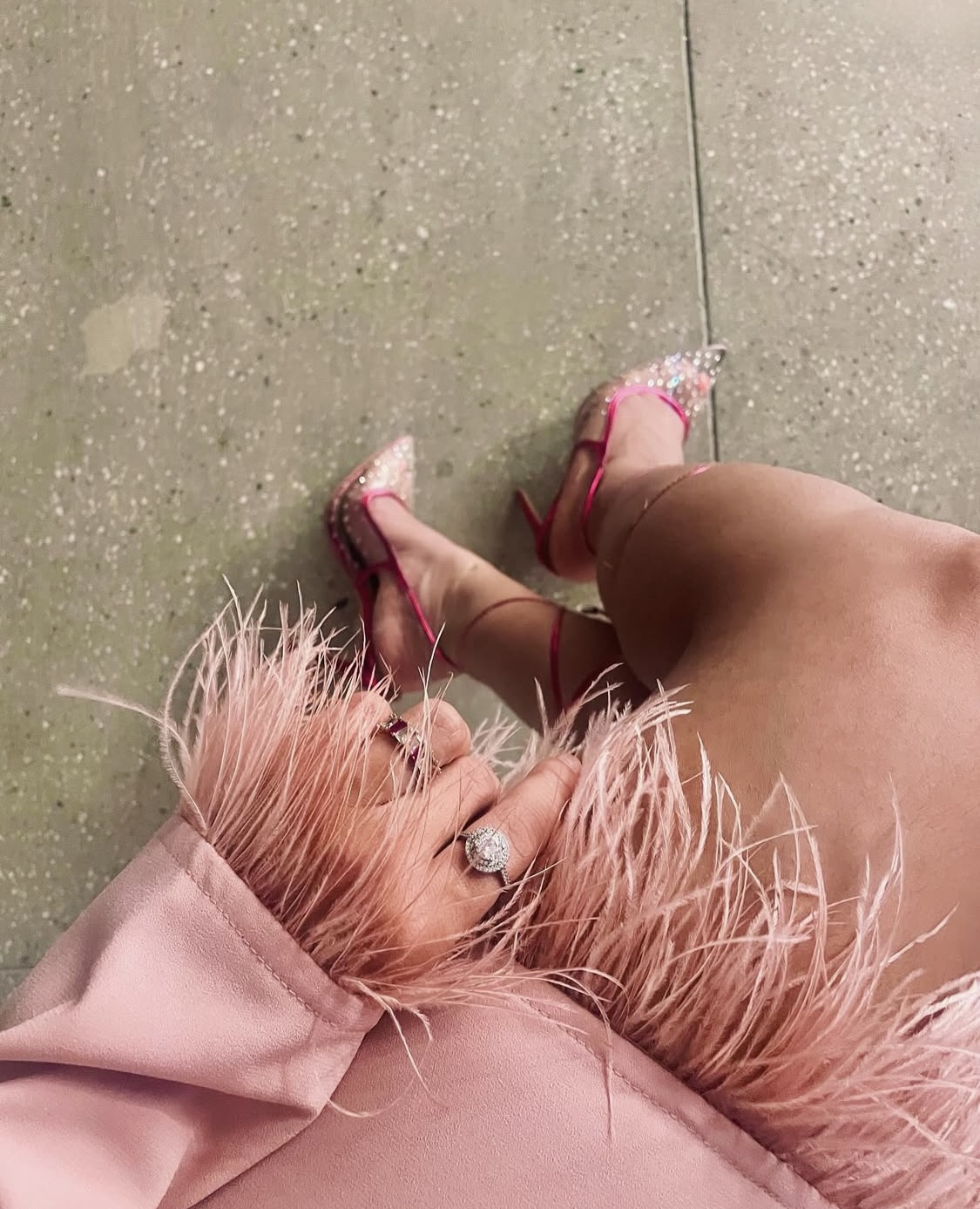 Pink Long-Sleeve Dress