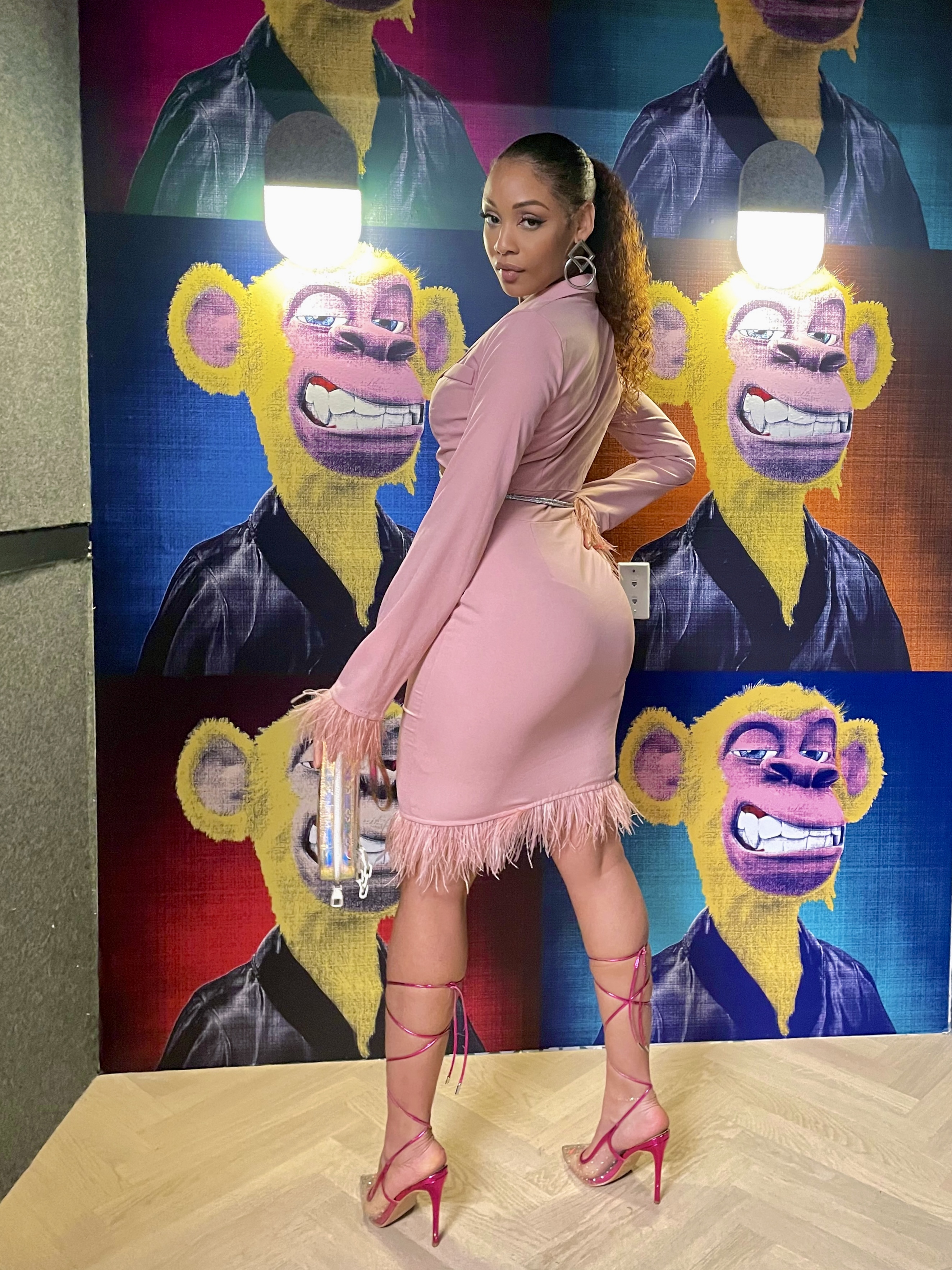 Pink Long-Sleeve Dress