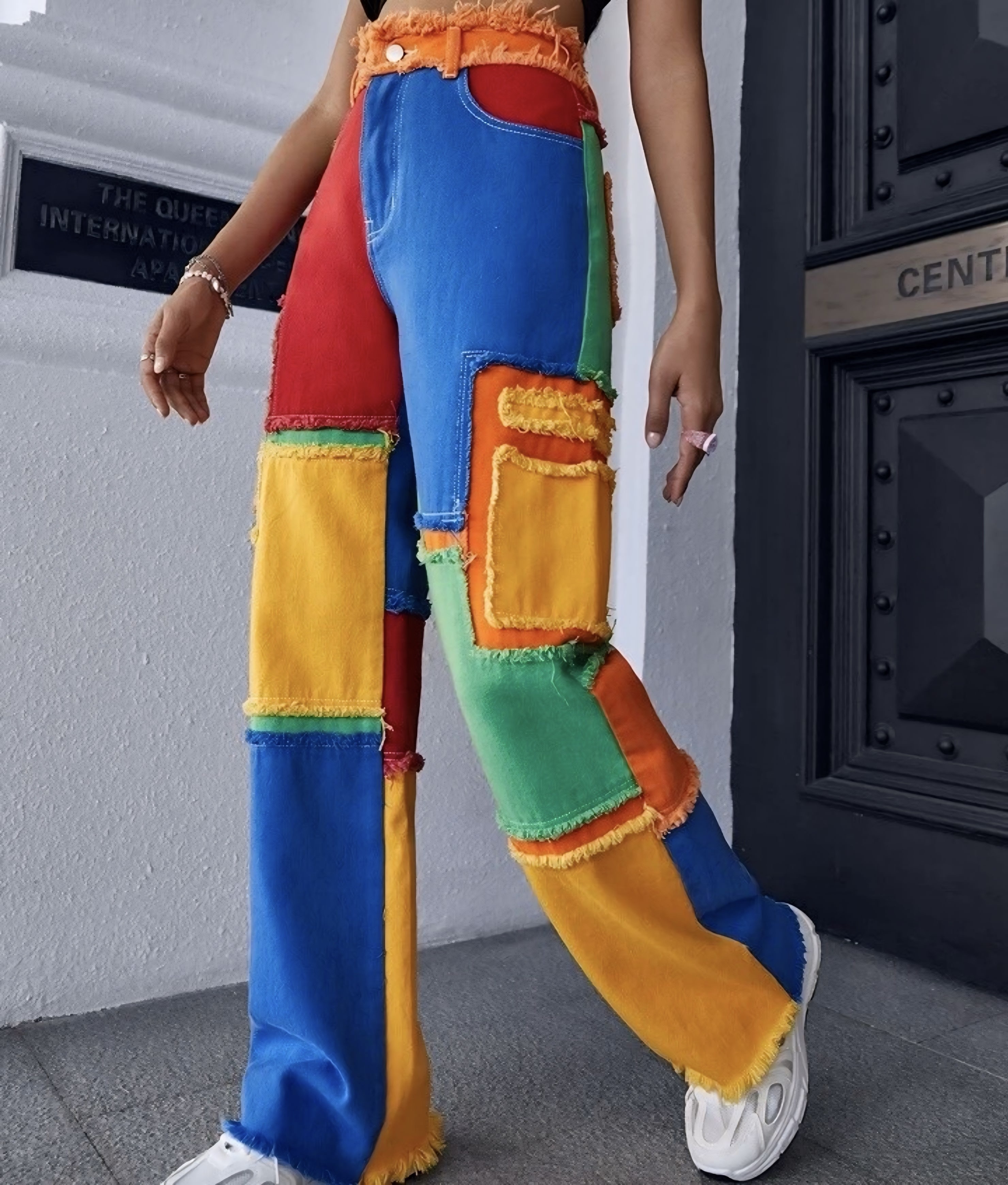 Colorful Patchwork Jeans