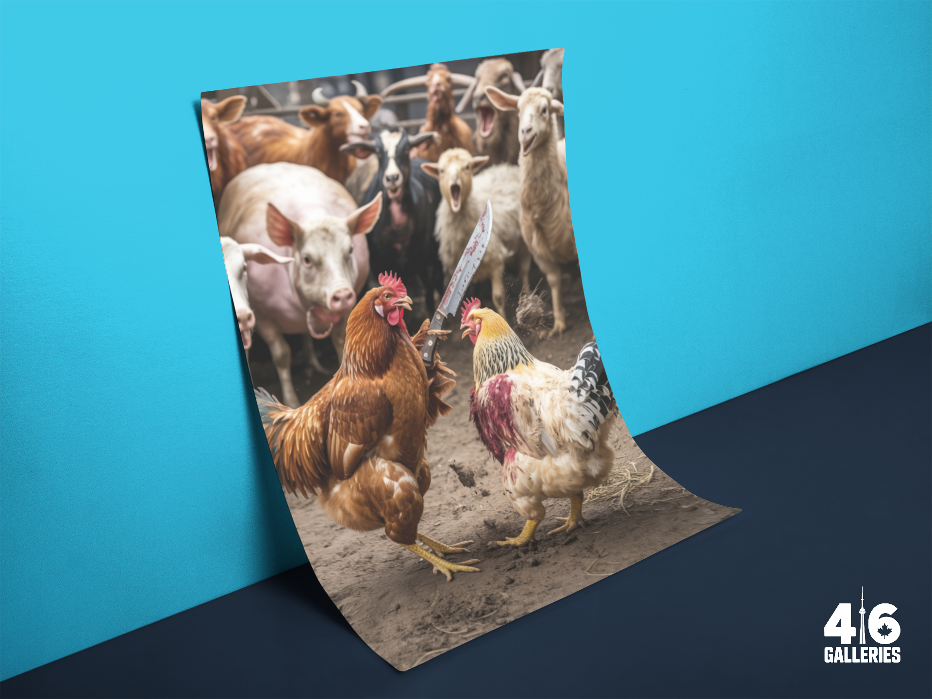 Animal Showdown Framed Art Print