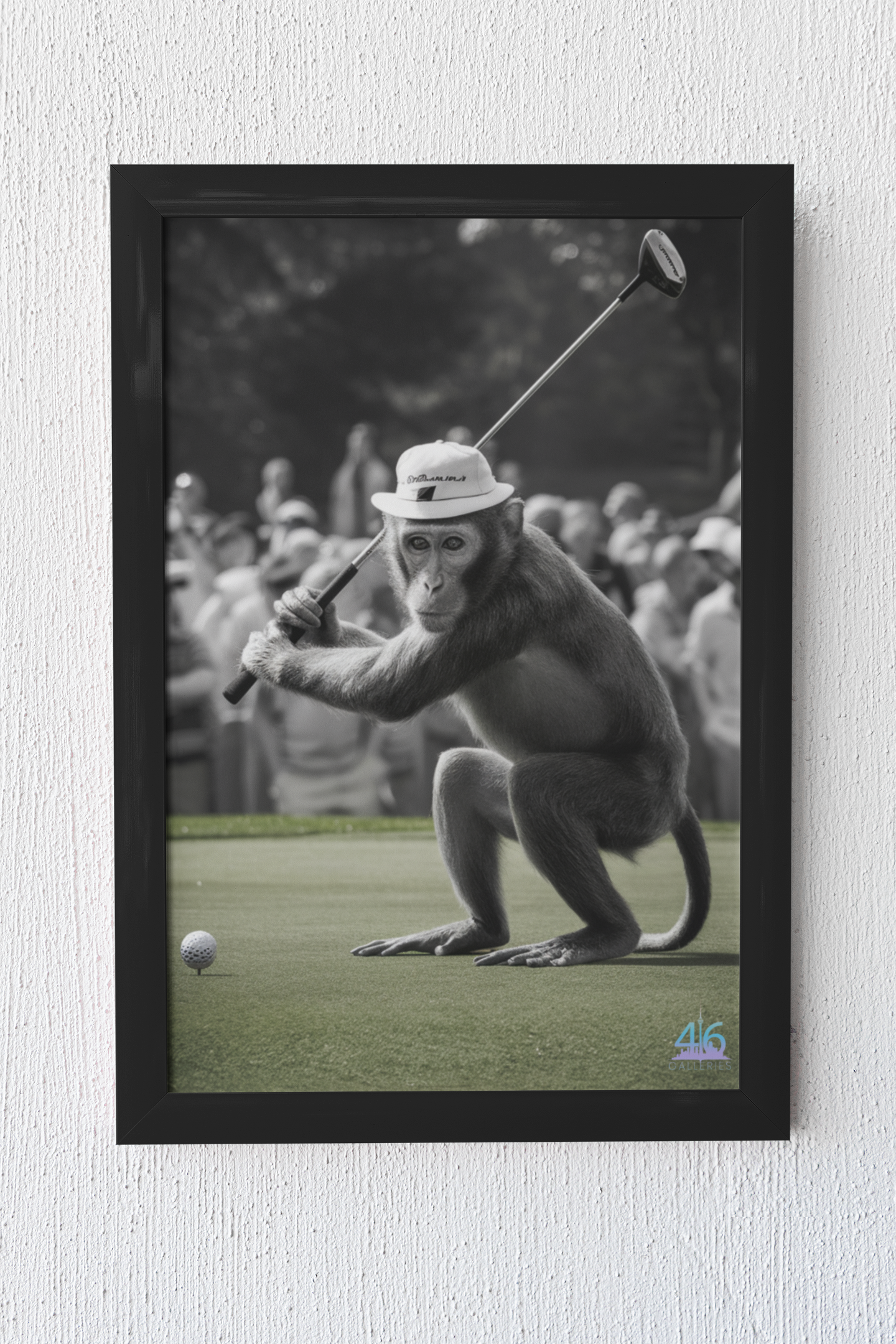 Golfing Monkey Art Print