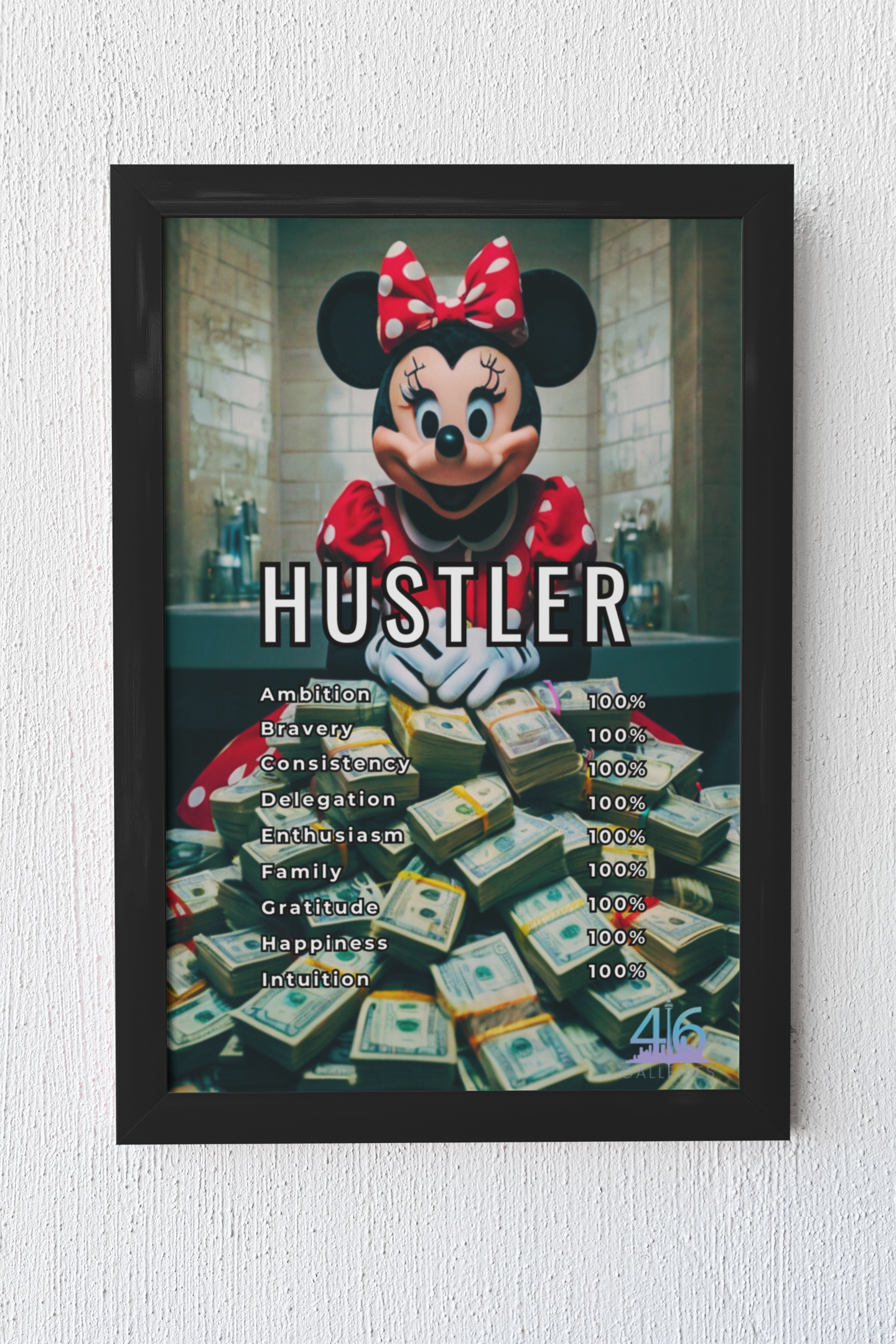 Minnie Hustler Art Poster