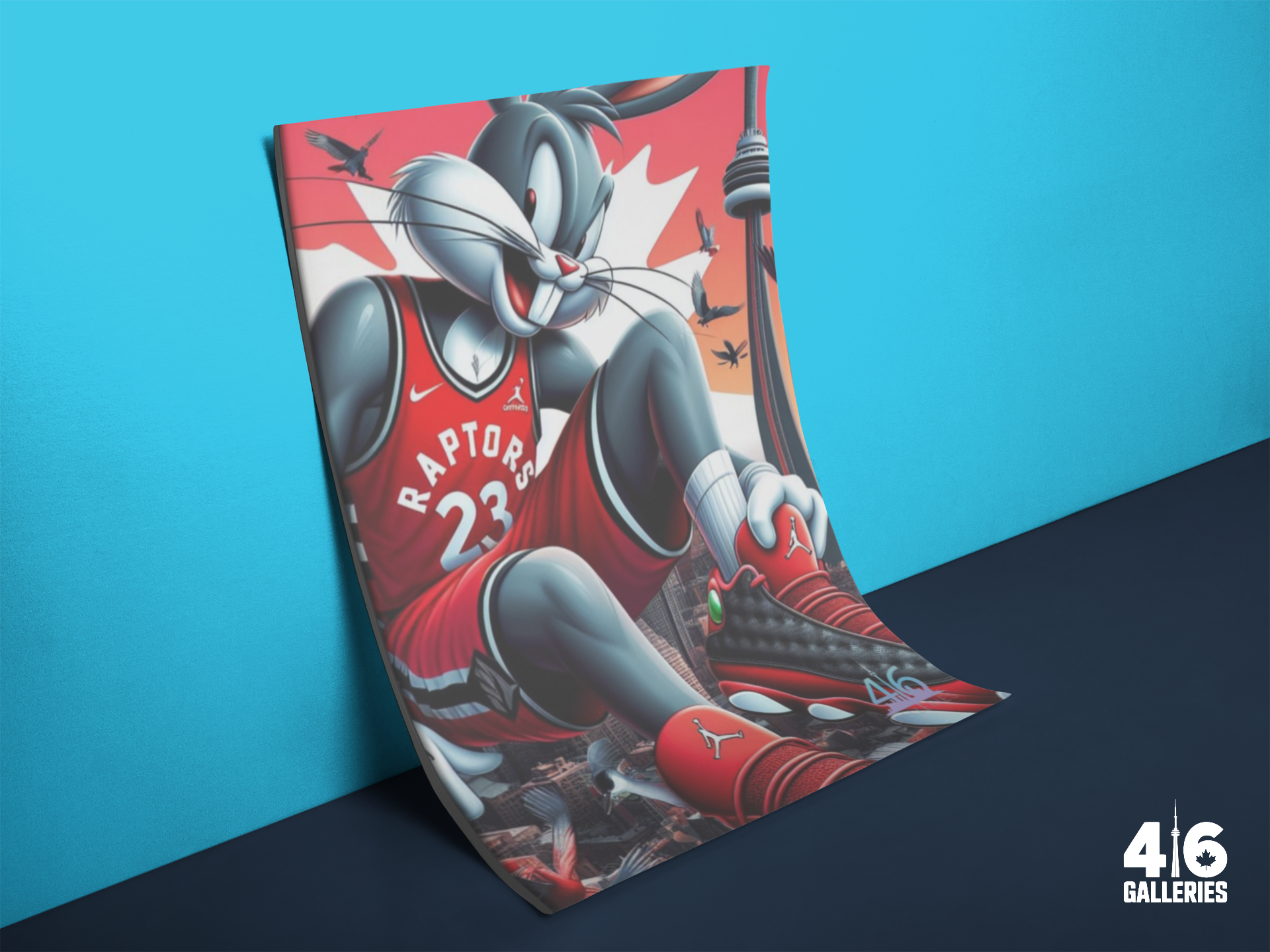 Bugs Bunny Toronto Raptors Art Poster