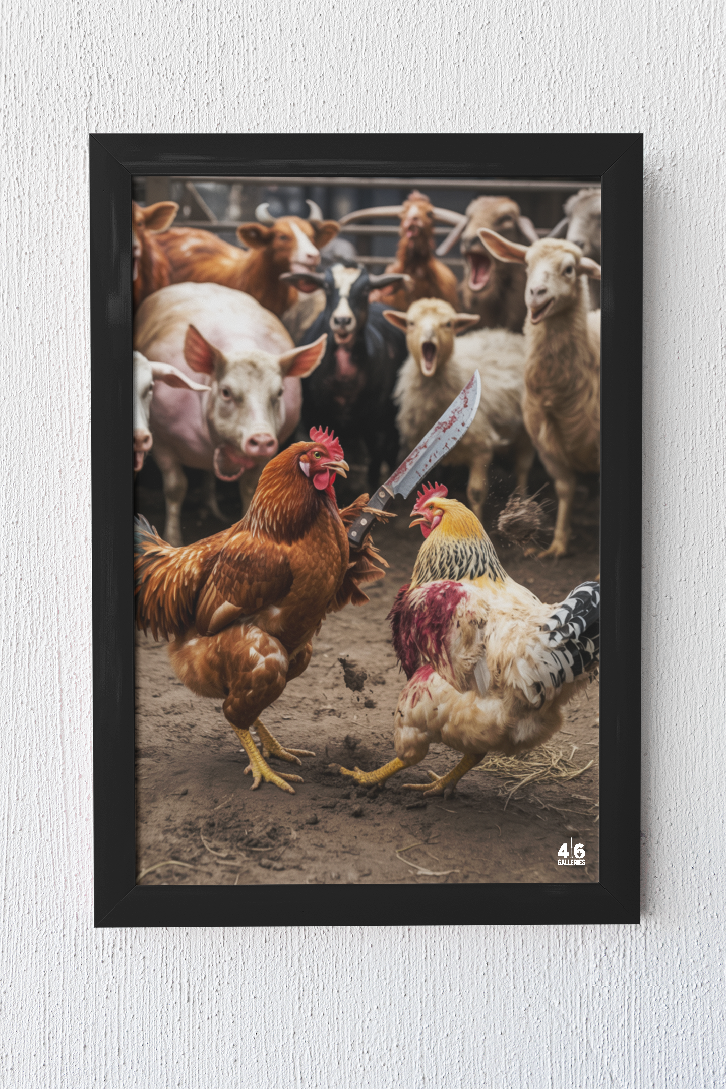 Animal Showdown Framed Art Print