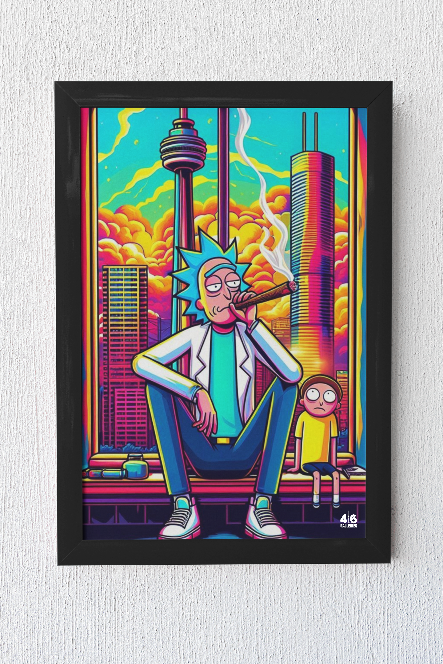 Rick and Morty Neon Art Print