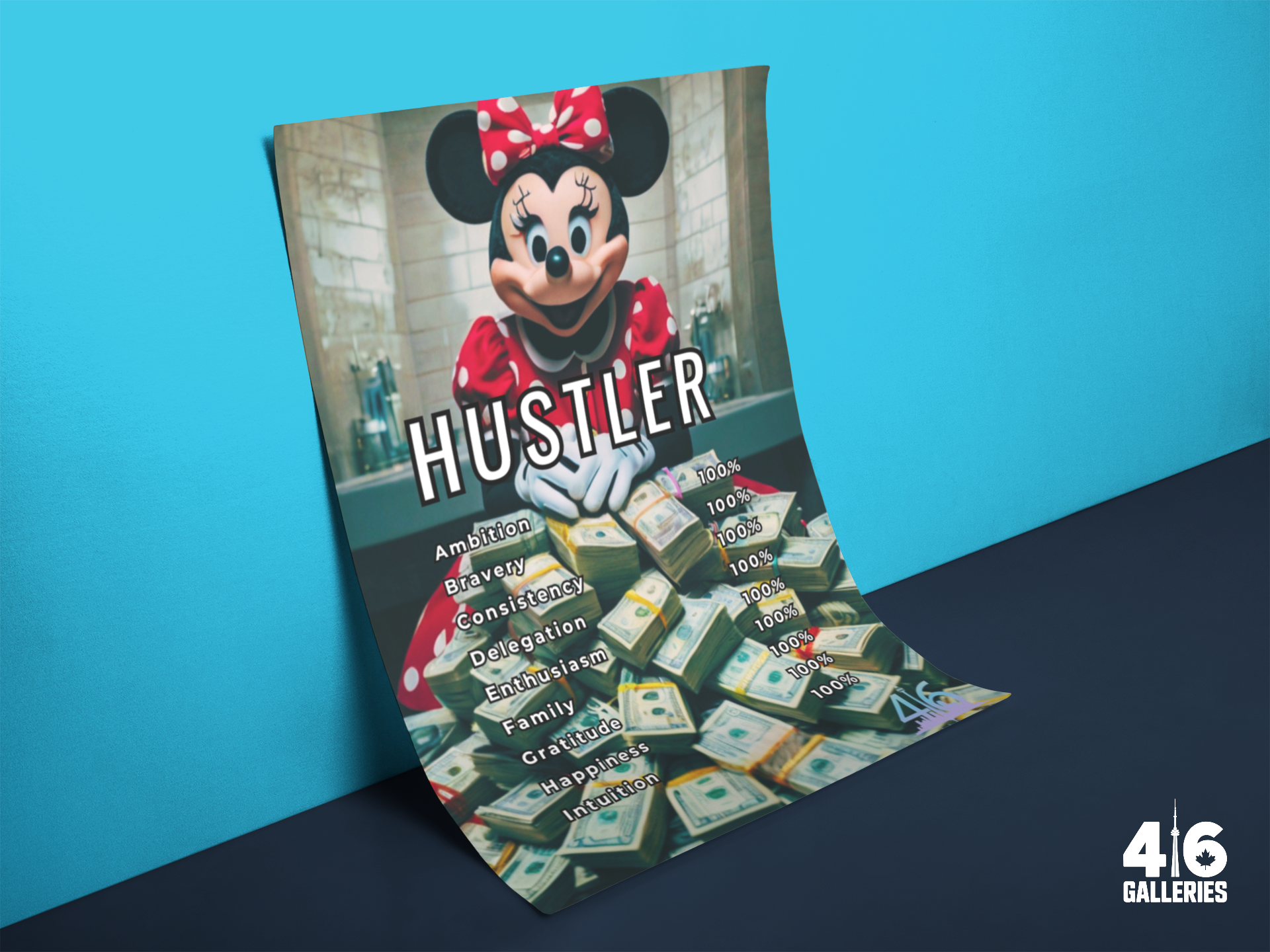 Minnie Hustler Art Poster