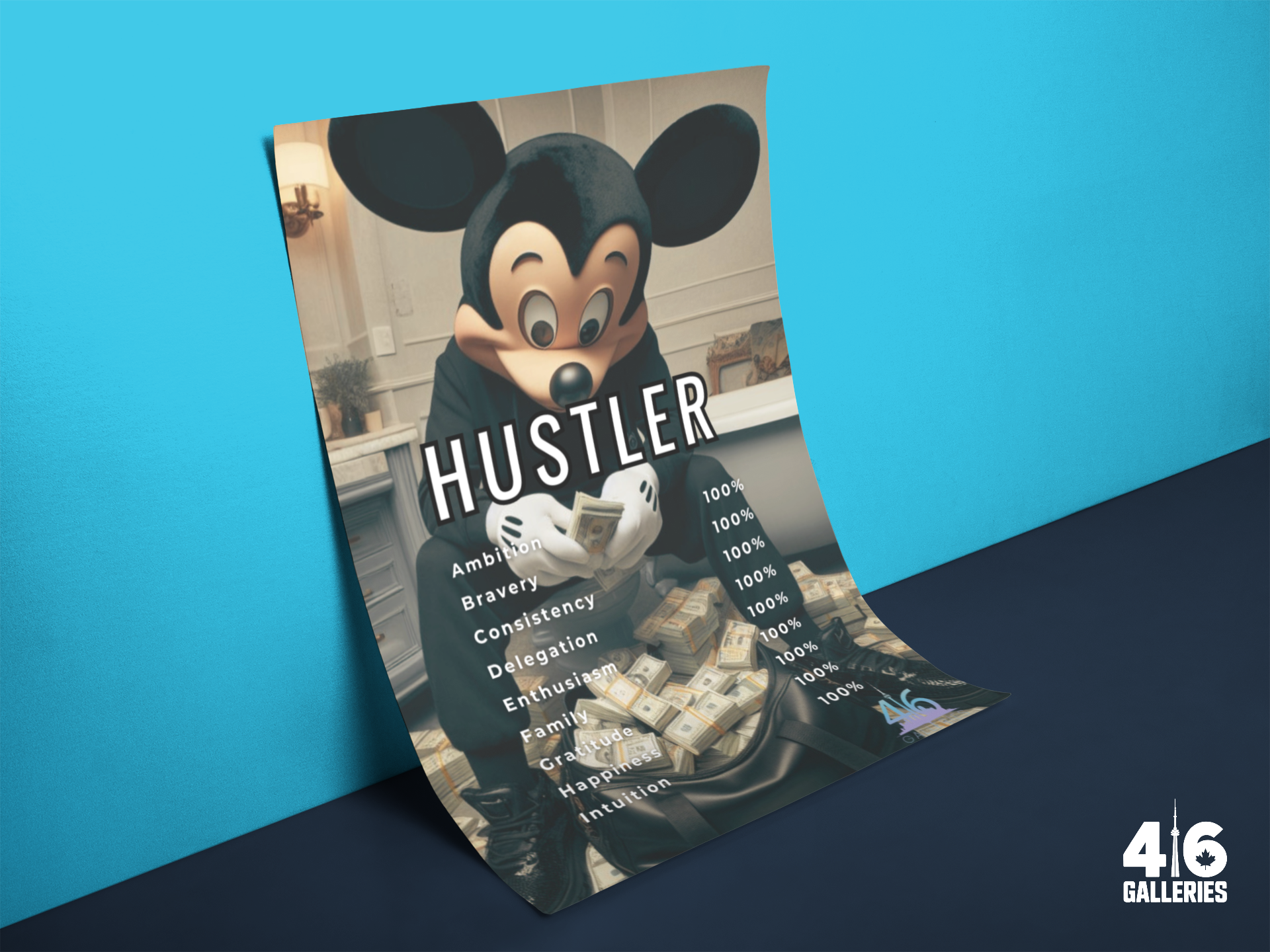 Mickey Hustler Motivational Poster