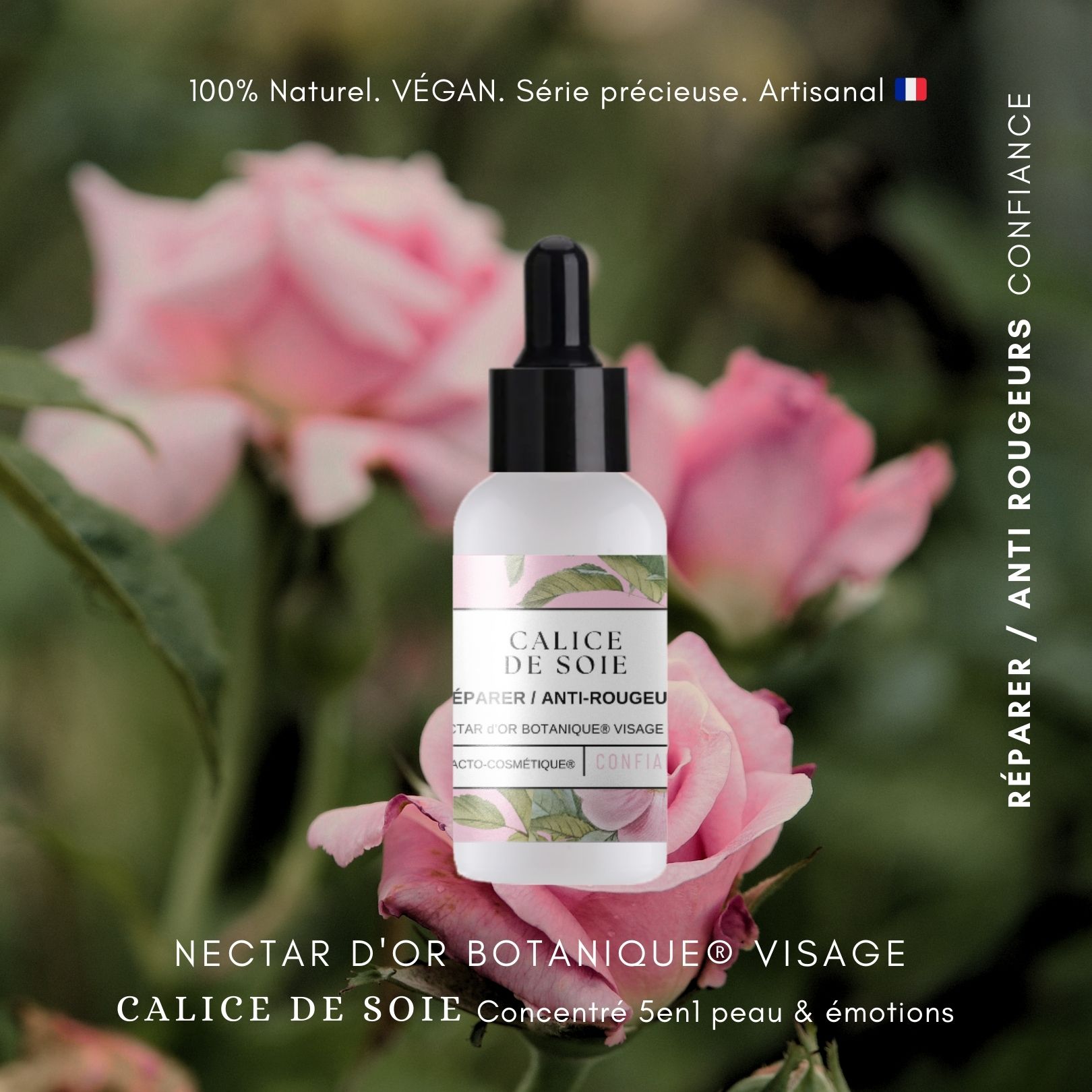 Calice de Soie. Réparer / anti rougeurs