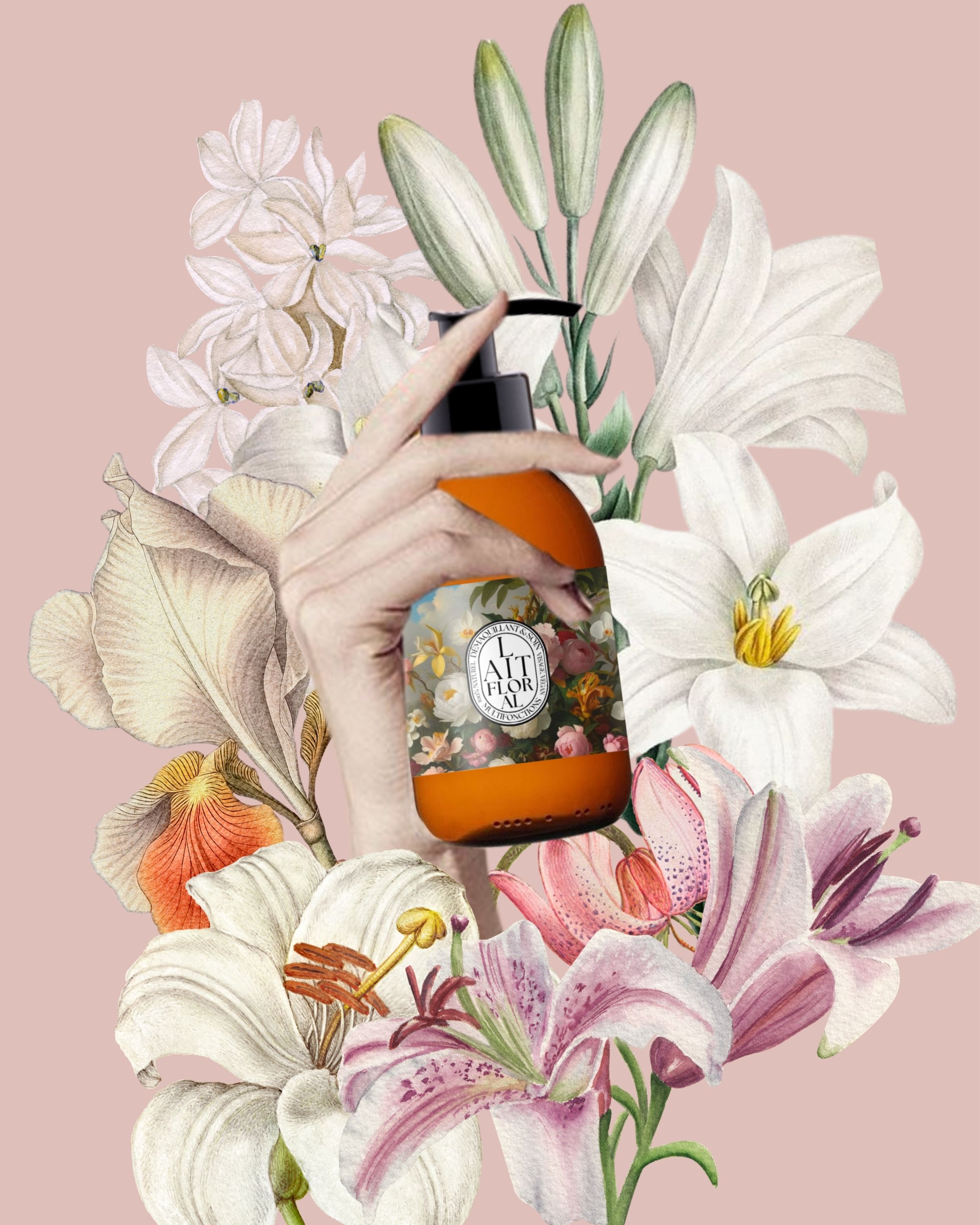 Lait Floral - aux fleurs précieuses de Rose, Lys, Magnolia & Iris.