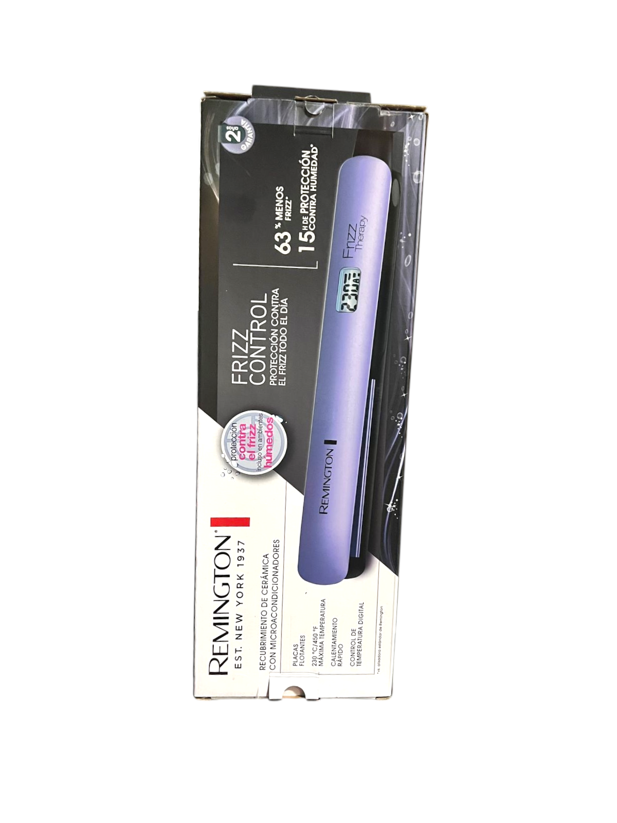 Plancha de cabello Remington Frizz Therapy Frizz Control S8500 morada