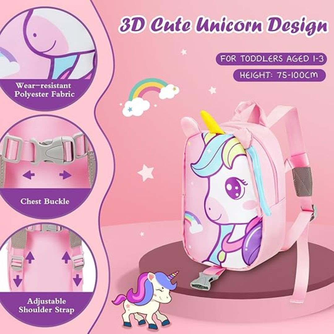 Arnes Mochila Antiperdida de unicornio con correa seguridad para niñas