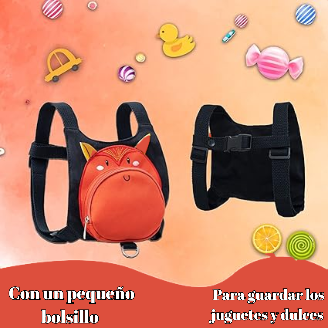 Arnes Mochila antiperdida con correa para niños y niñas de Modelo de Zorro