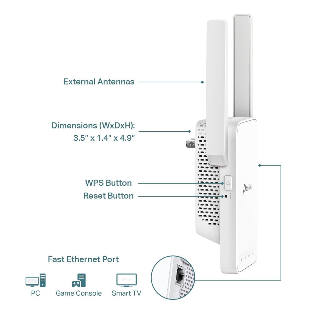 Repetidor Router Amplificador Wifi Extensor de Red  TP-Link ac1200