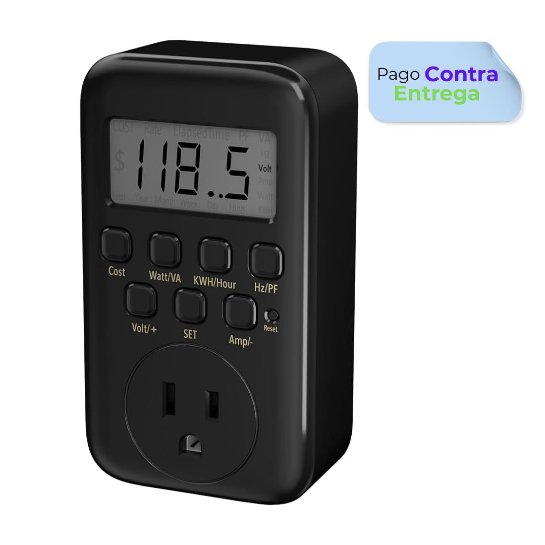 Medidor De Consumo De Energía Vatimetro Digital Voltaje 110v 1800w 15 amp
