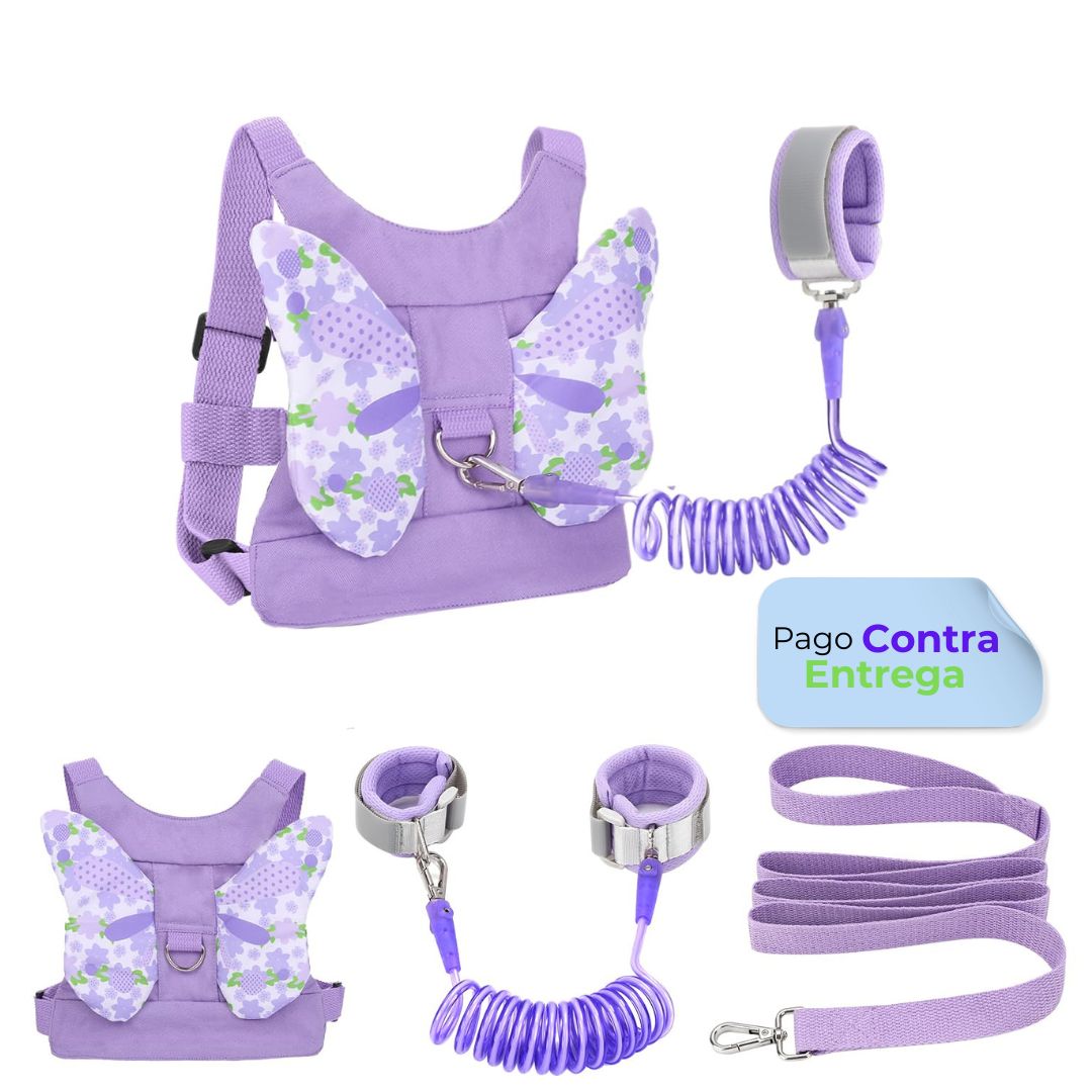  Arnés Antipérdida Correa De Mariposa Para Niñas morado