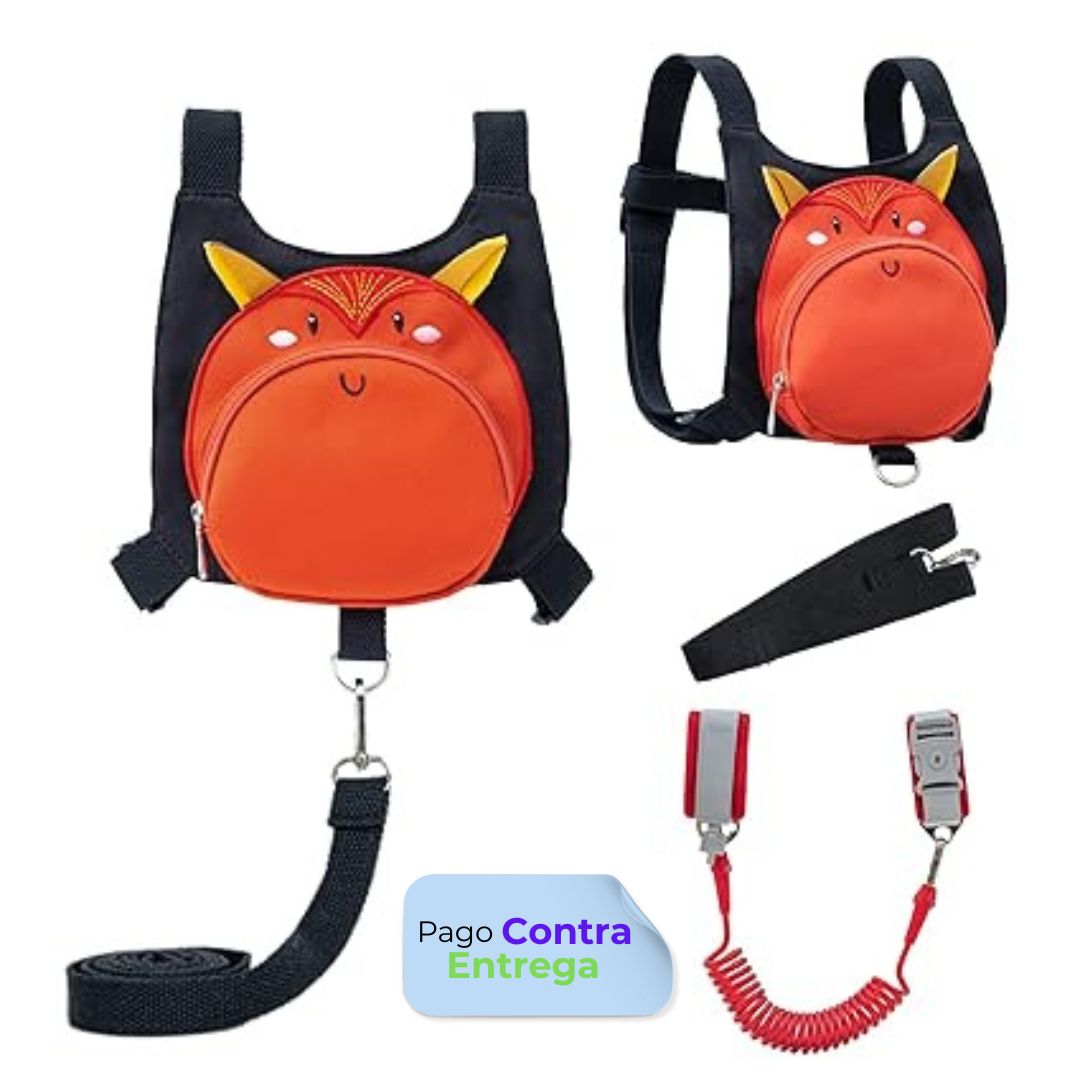 Arnes Mochila antiperdida con correa para niños y niñas de Modelo de Zorro