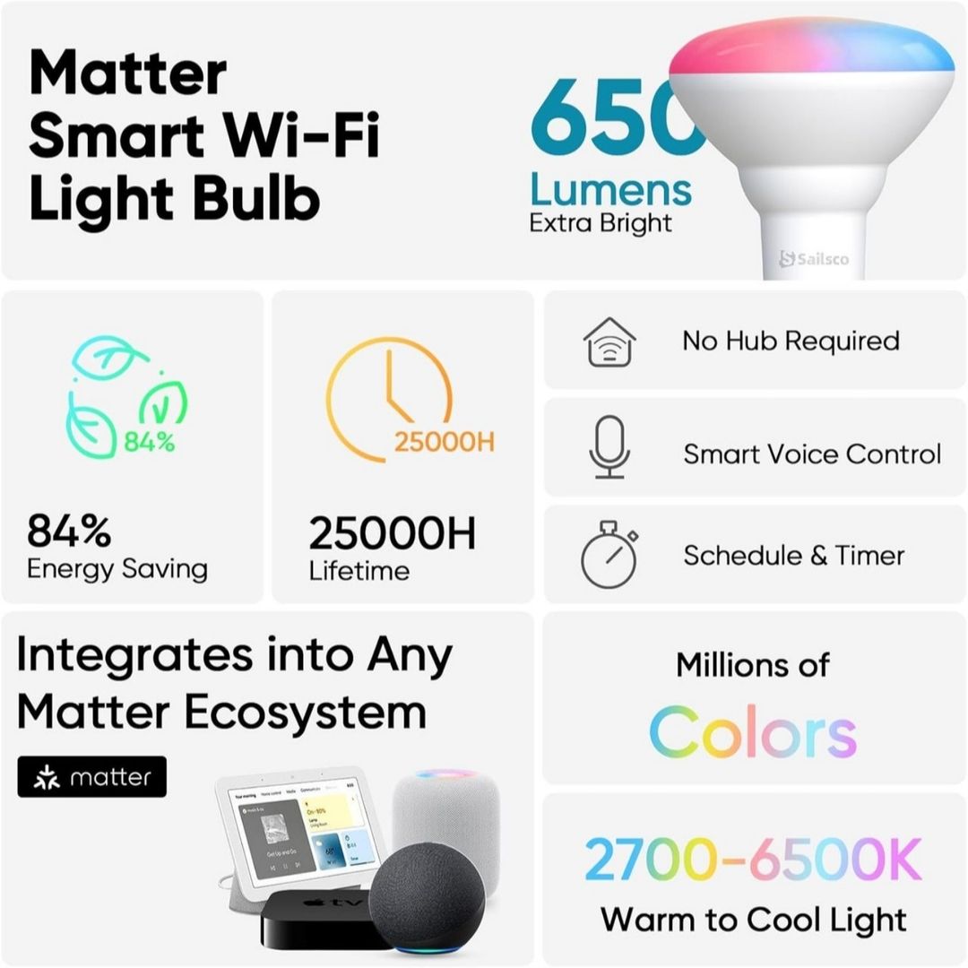 Bombillo Foco Salisco Led Inteligente Rgb Wifi Google Alexa 8w  110v 
