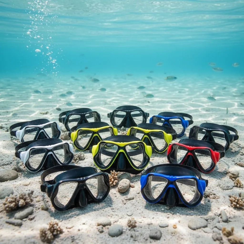 Careta de buceo mascara de srorkel color roja precio