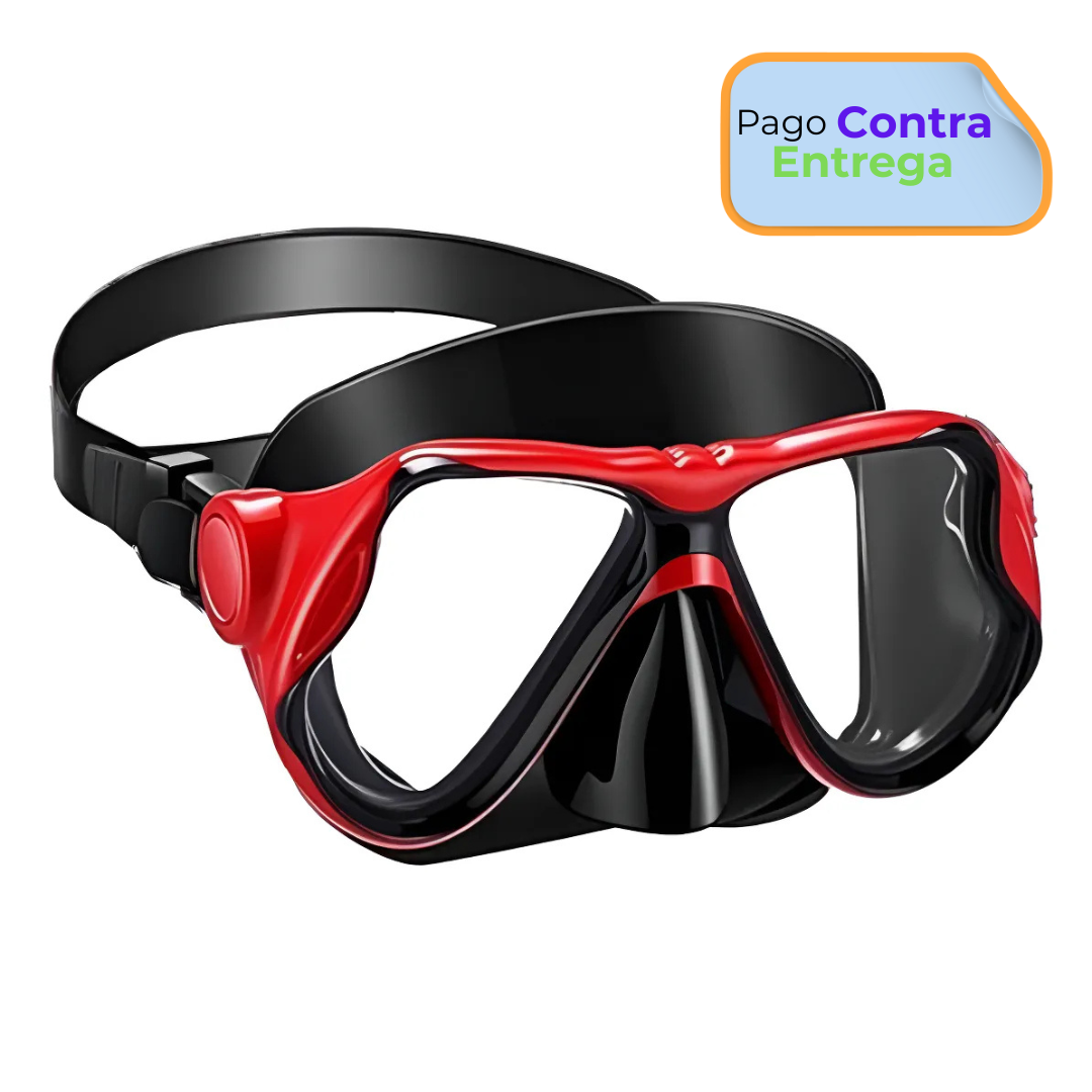 Careta de buceo mascara de srorkel color roja precio