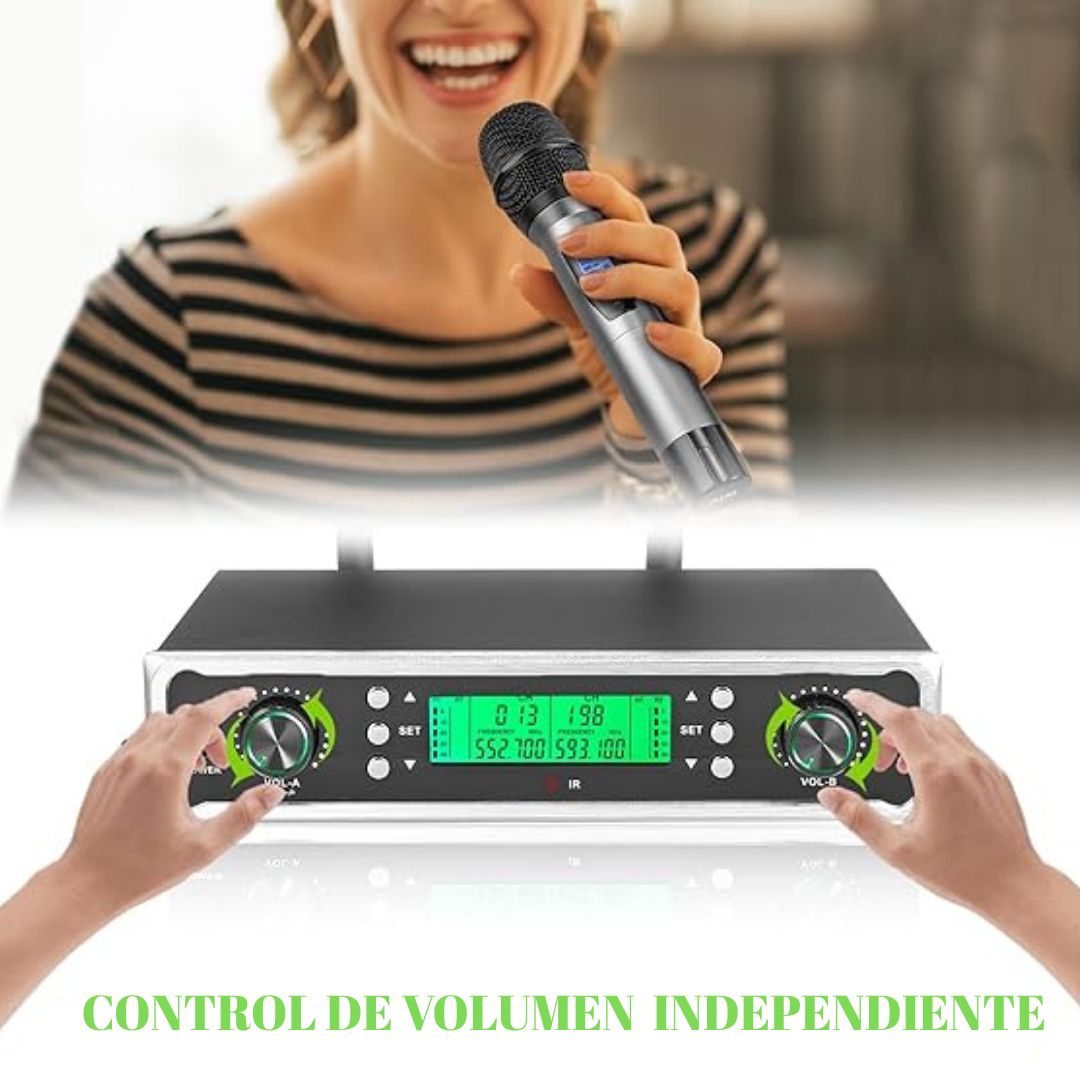 Micrófonos inalámbricos profesionales dobles de largo alcance LINKFOR UHF micrófonos portátiles de mano contraentrega