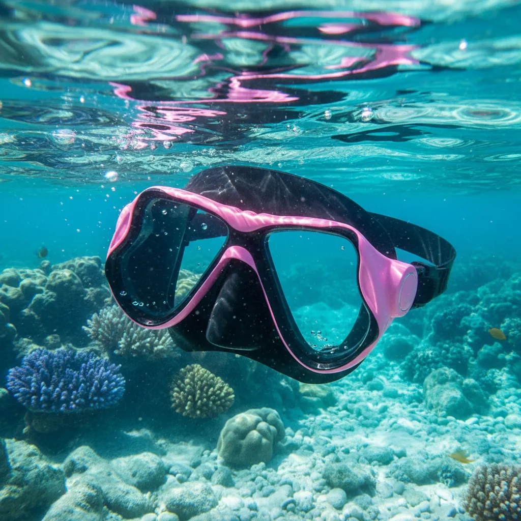 Careta de buceo mascara de srorkel color ROSADO precio