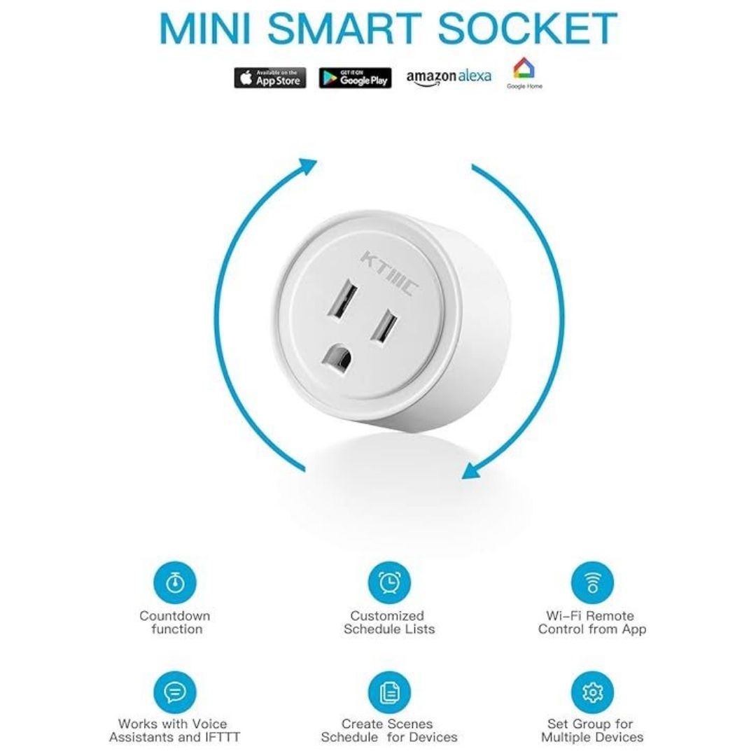 Enchufe Inteligente Toma Wifi Smart 110v Alexa Google Y Siri Color Blanco 