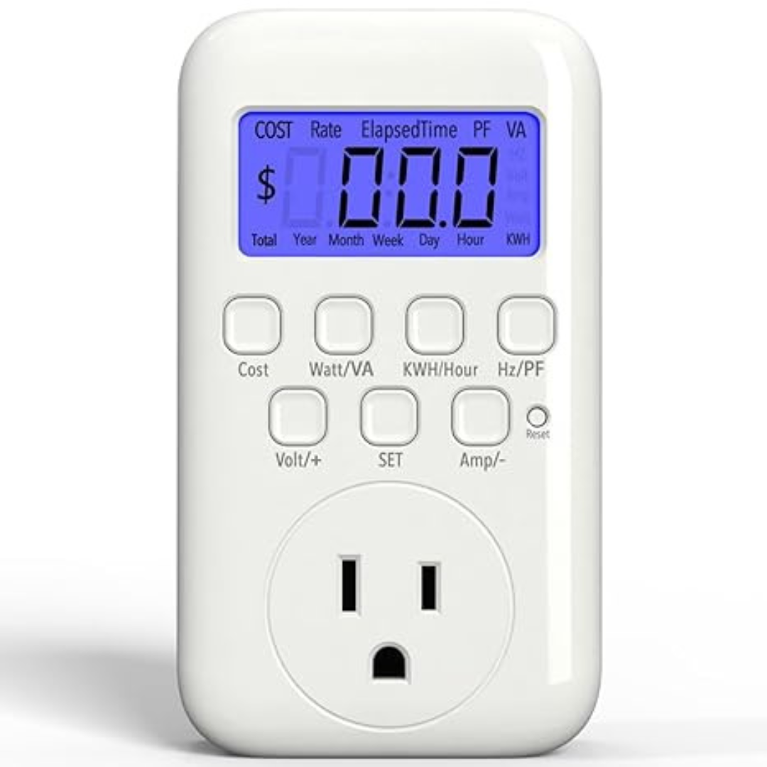 Medidor de consumo de energía digital vatímetro iluminado 110v