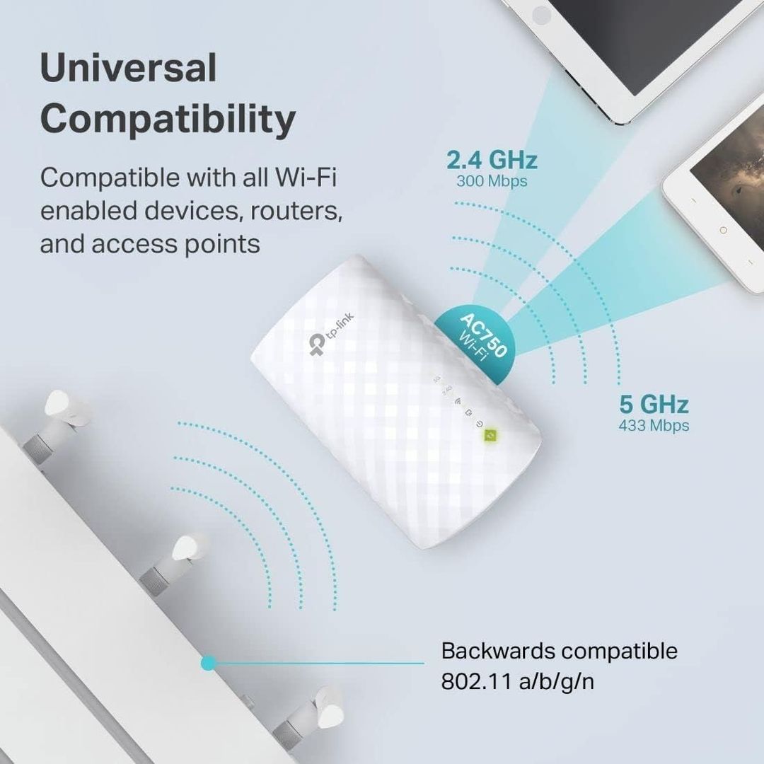 Repetidor Extensor De Rango Wifi Dual Band 5g Tp-link Ac750