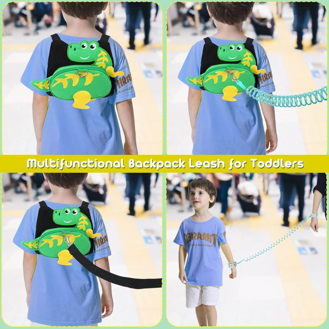 arnés Mochila antipérdida dinosaurio para niños pequeños con correa y manilla o brazalete