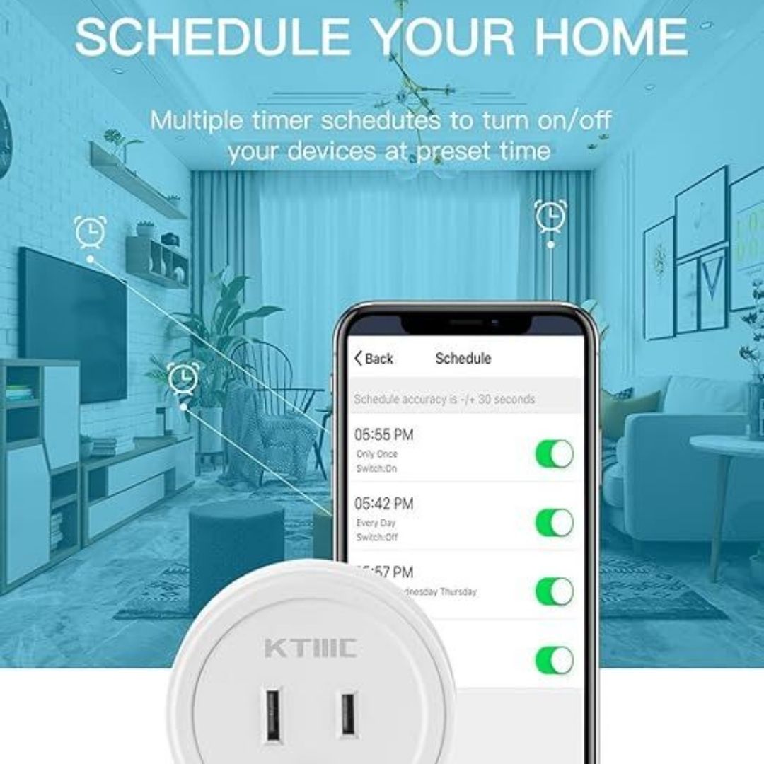 Enchufe Inteligente Toma Wifi Smart 110v Alexa Google Y Siri Color Blanco 