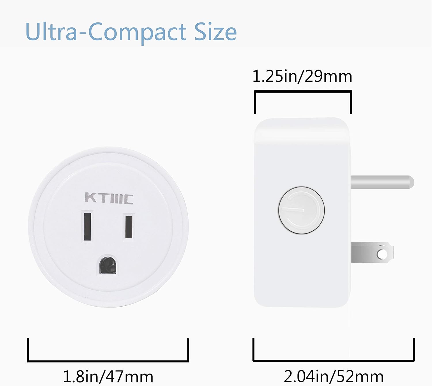 Enchufe Inteligente Tomacorriente Wifi Smart Alexa, Google Y Siri Color Blanco 10 amp 110 - 120 v