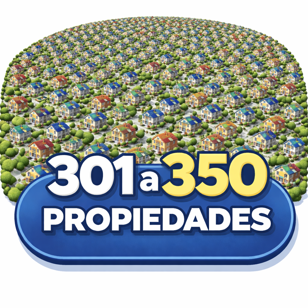 "E" Plan de 301 a 350 propiedades