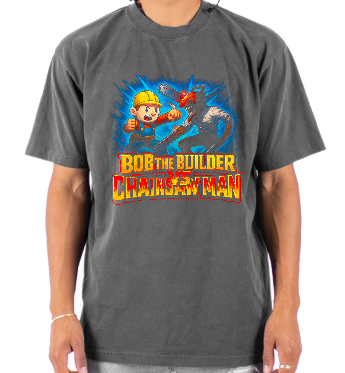 Bob the Builder vs Chainsaw Man Graphic Tee