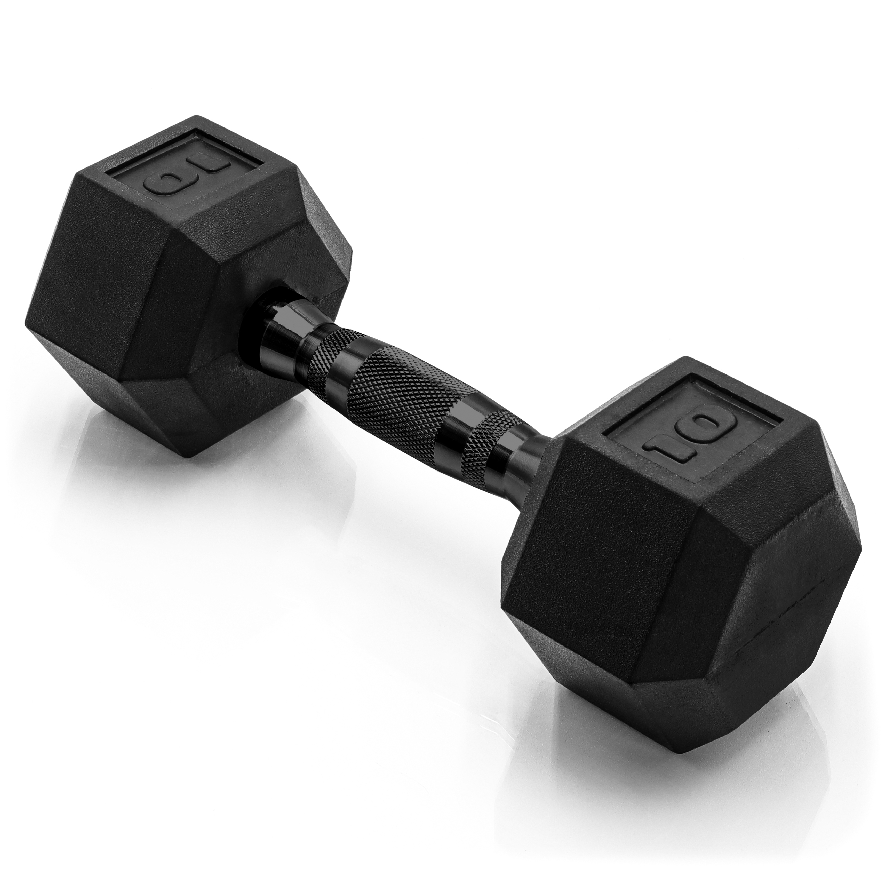 Coated Hex Dumbbell - Black Handle
