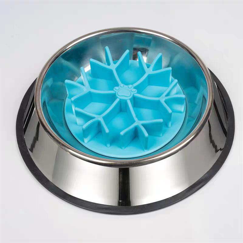 Stainless Steel Slow Feeder Dog Bowl