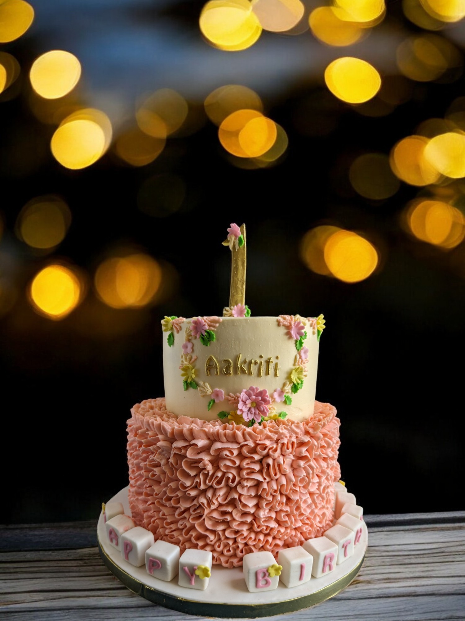 Two-tier Floral Cake