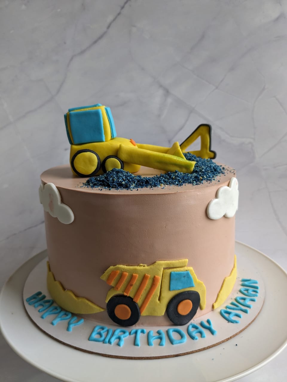 Construction-Themed Birthday Cake