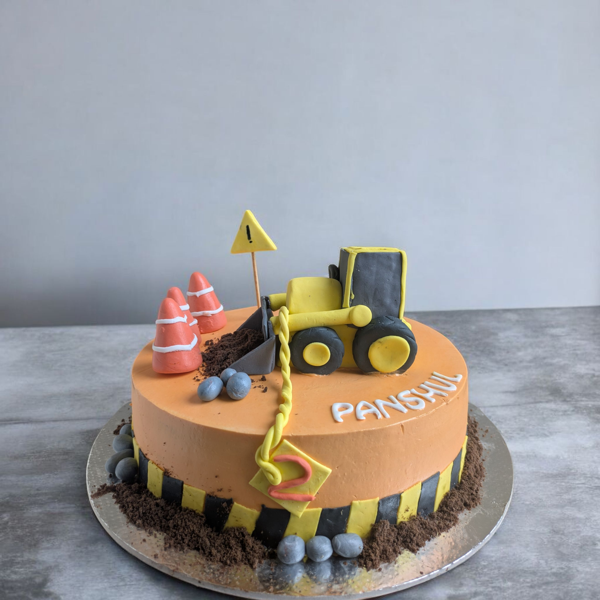 Construction Theme Birthday Cake