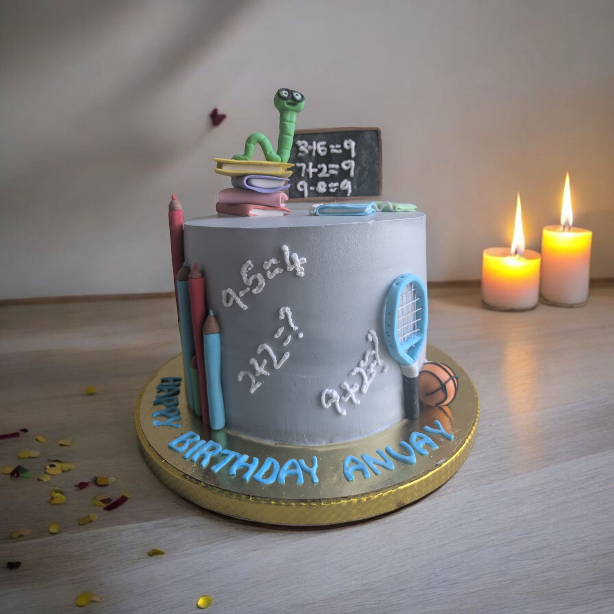 Math-Themed Birthday Cake