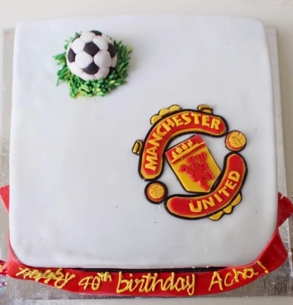 Manchester United Themed Birthday Cake
